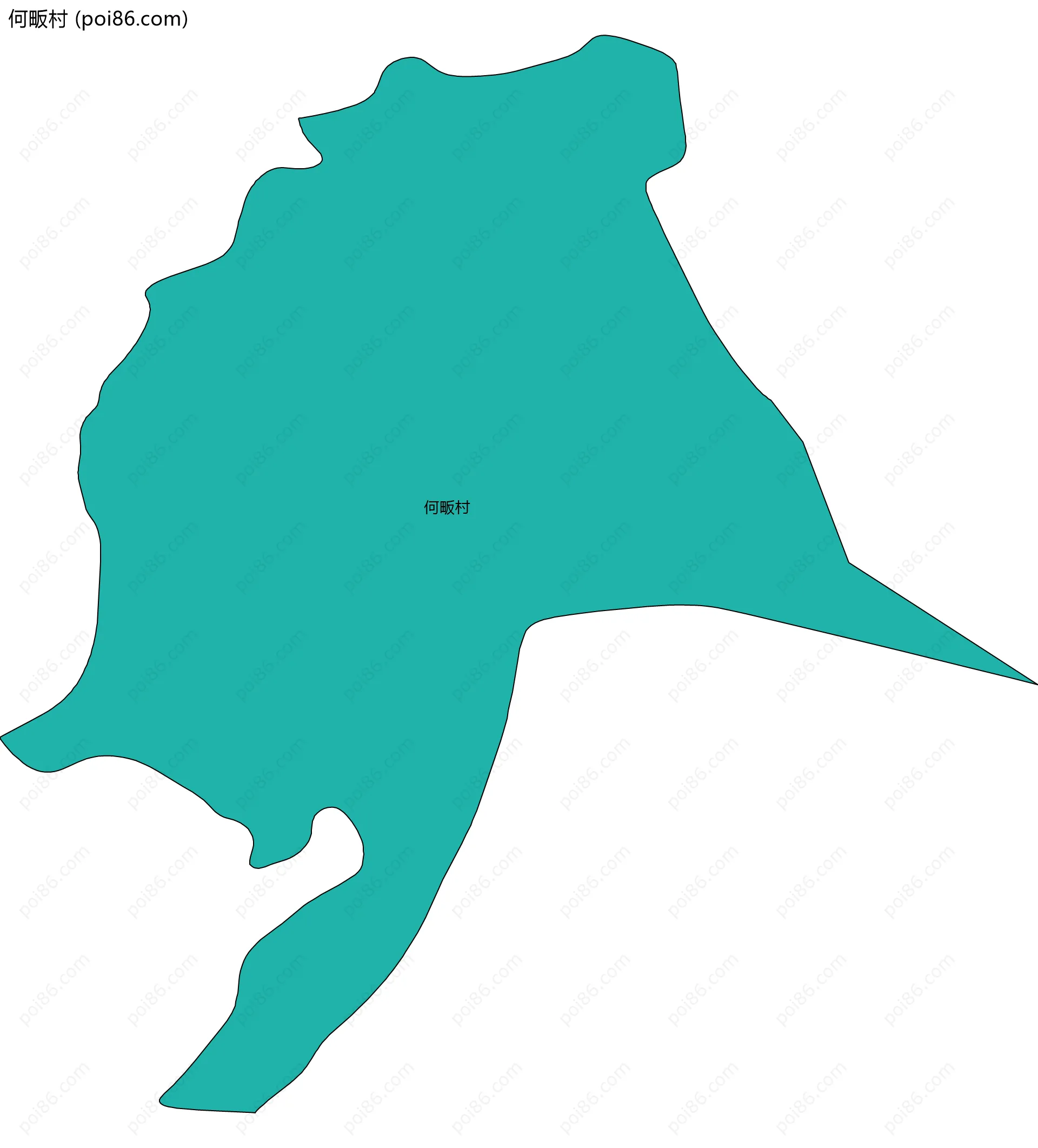 何畈村边界地图