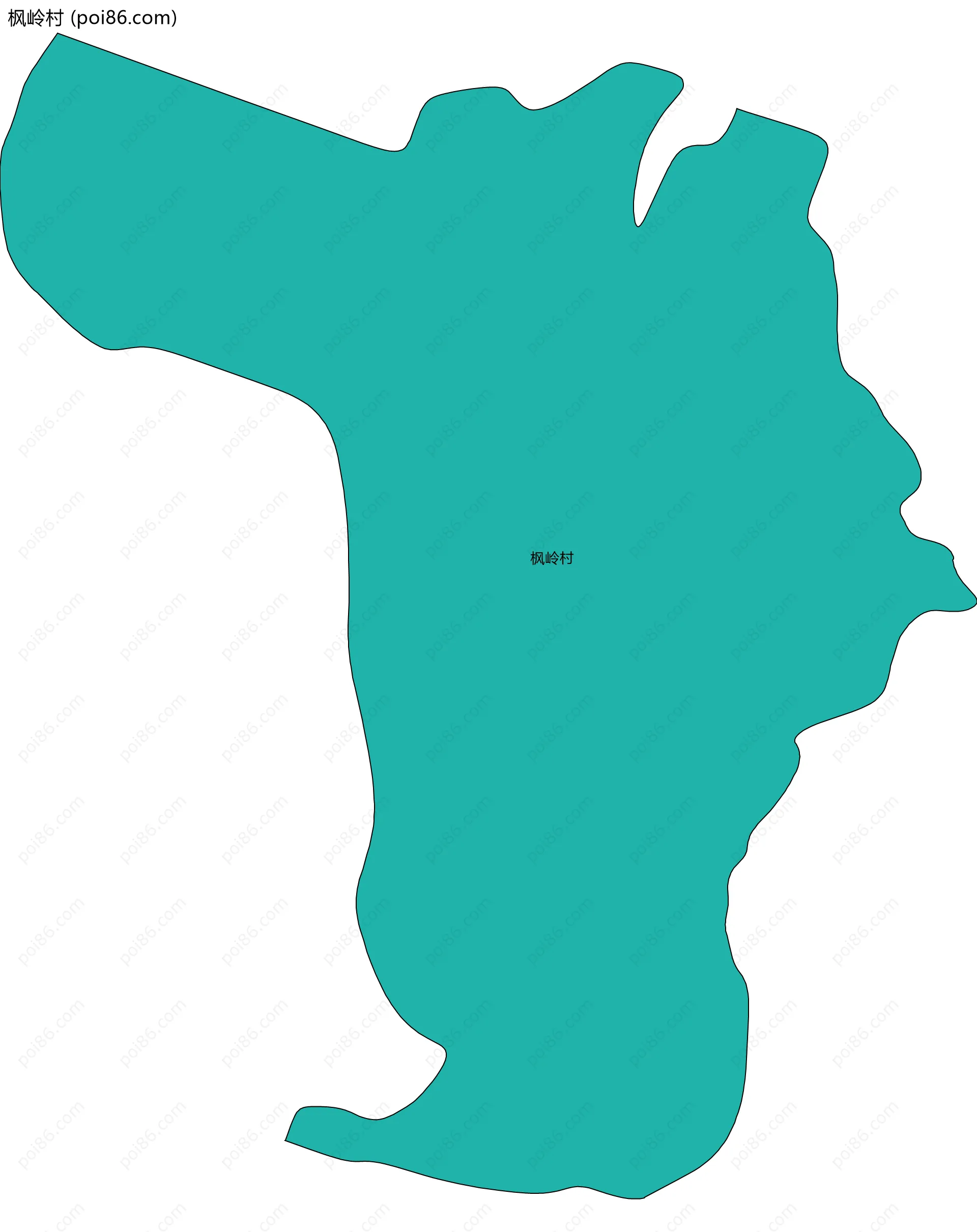 枫岭村边界地图