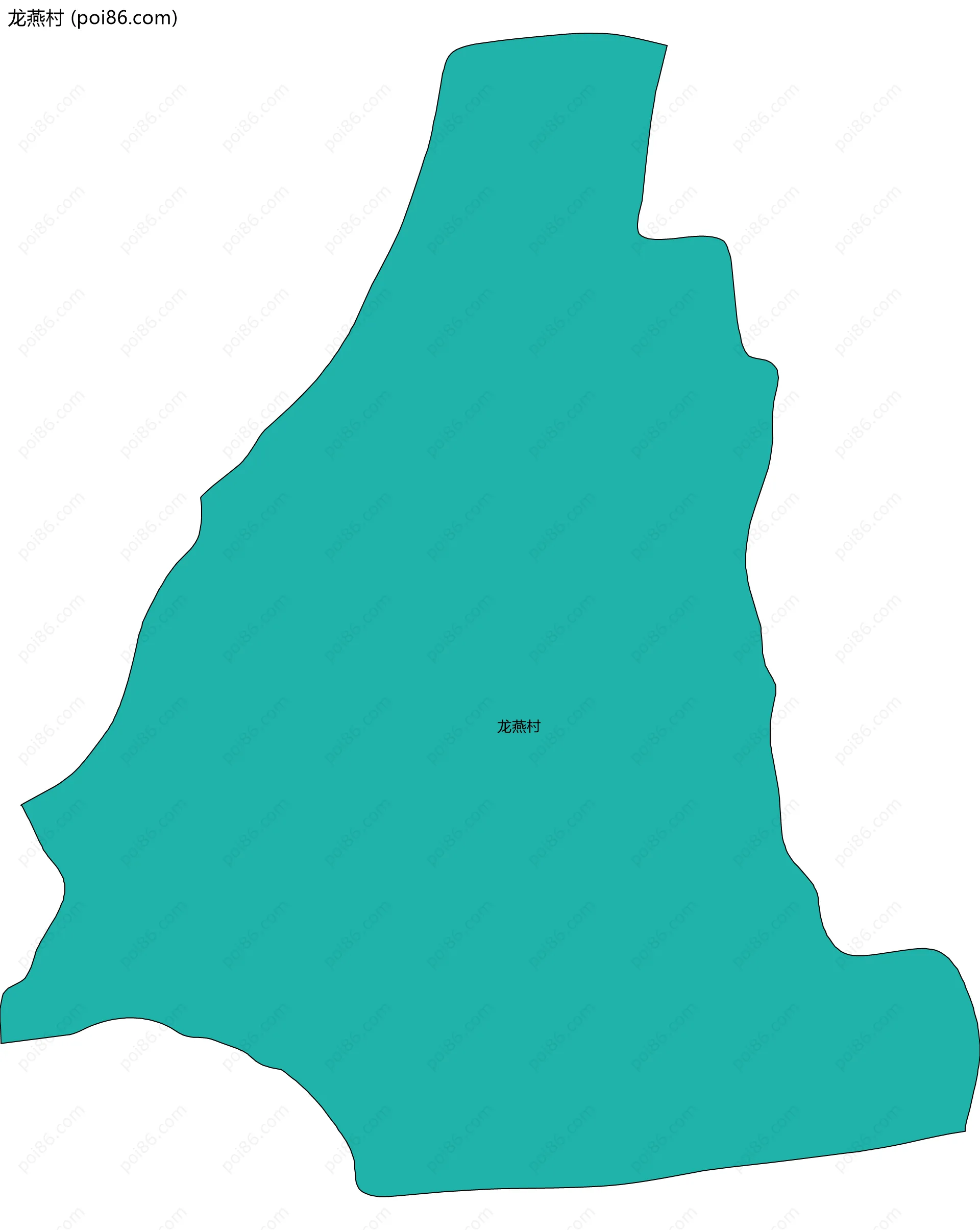 龙燕村边界地图