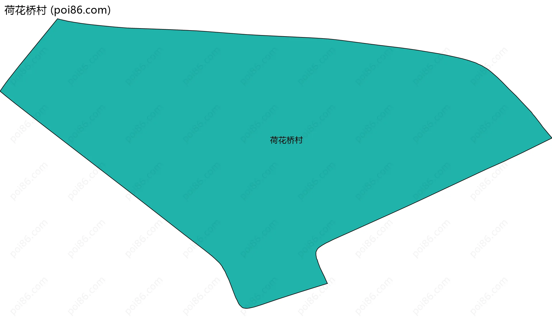 荷花桥村边界地图
