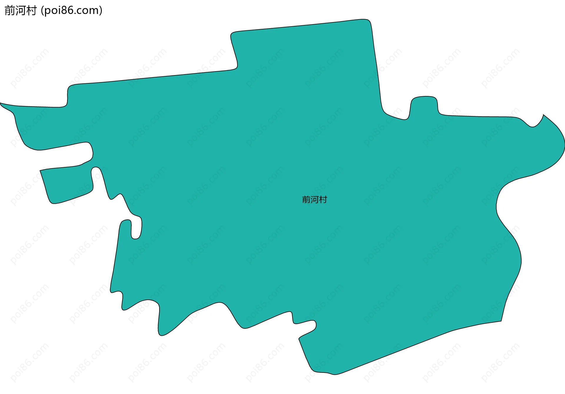 前河村边界地图
