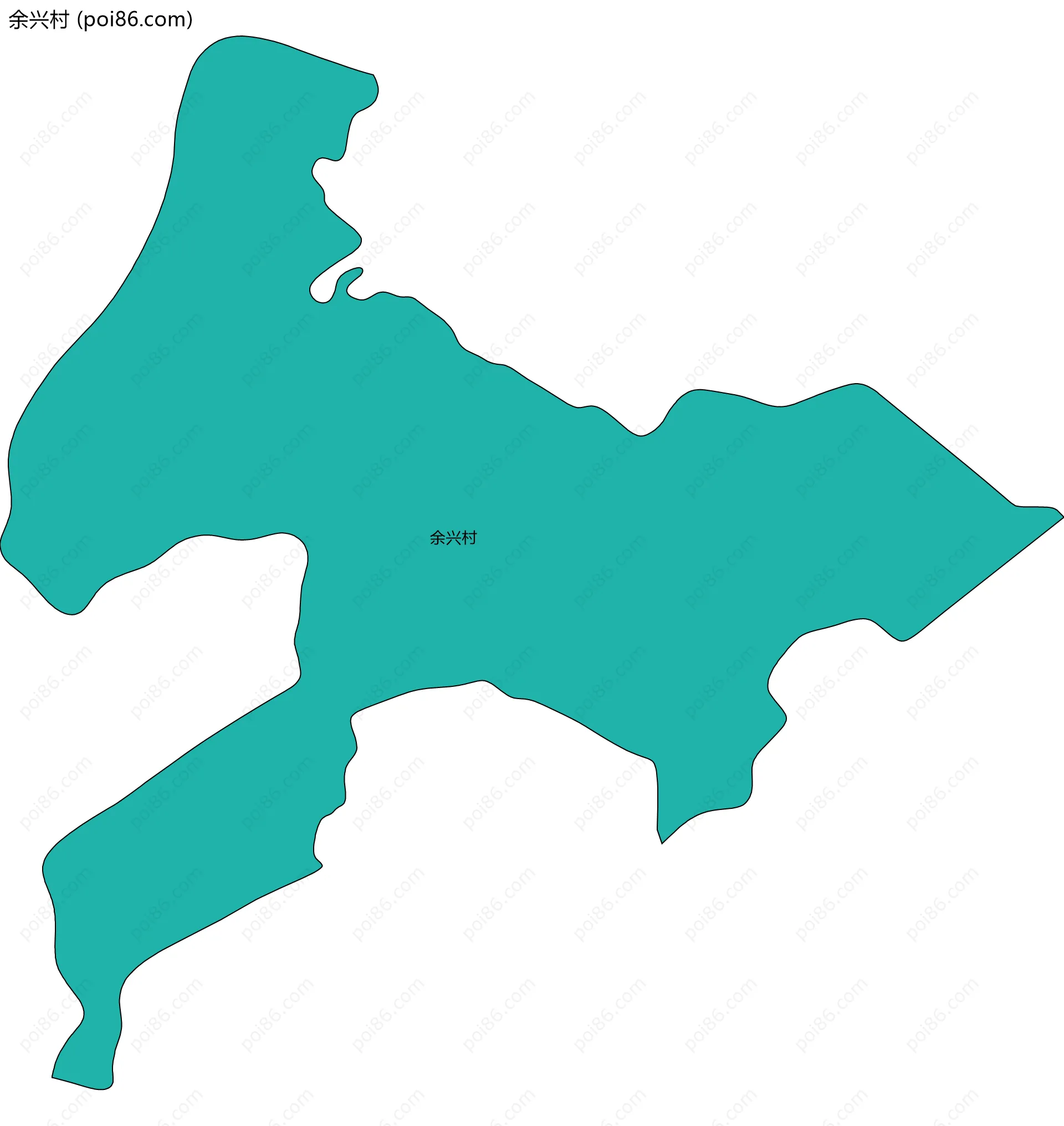 余兴村边界地图