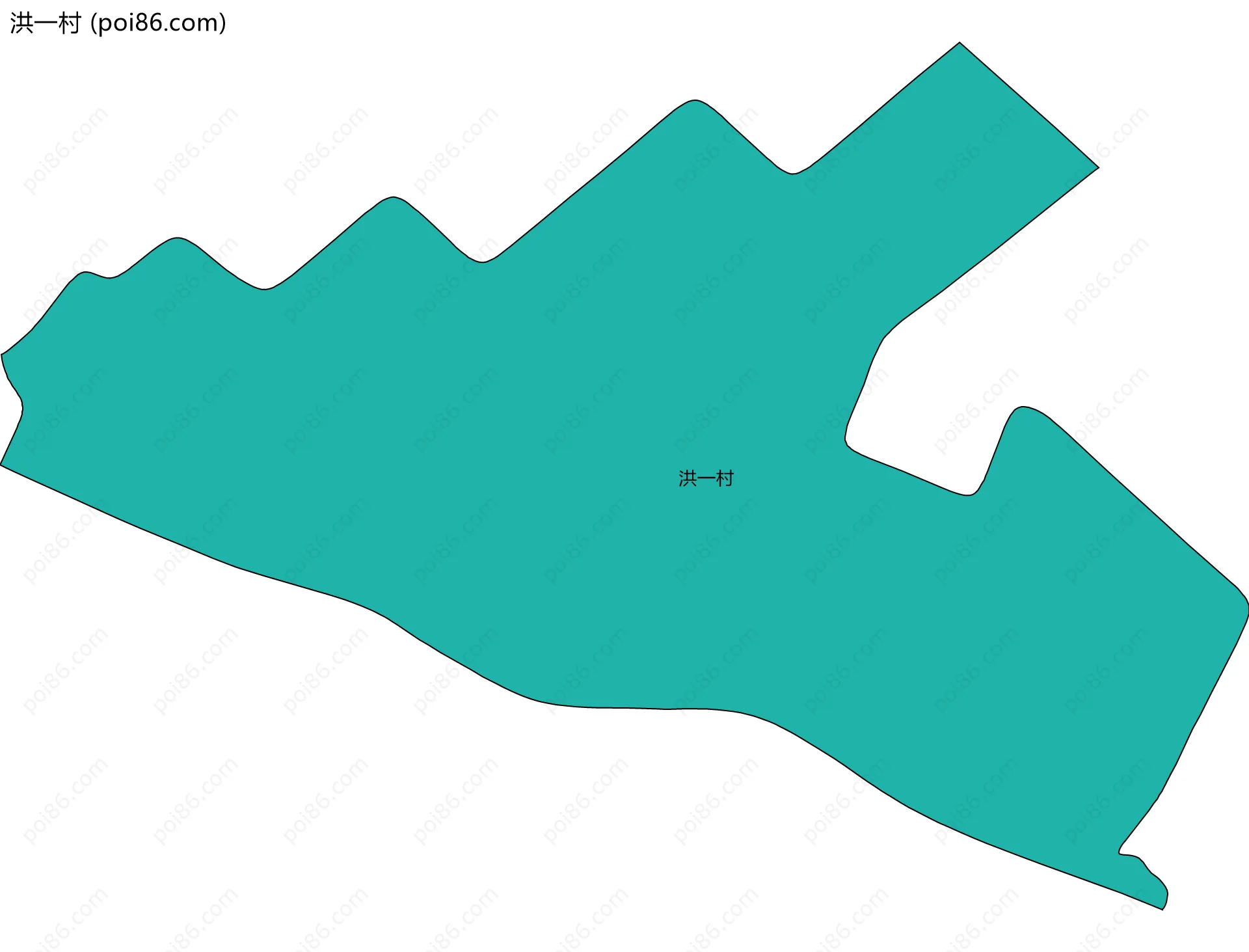 洪一村边界地图