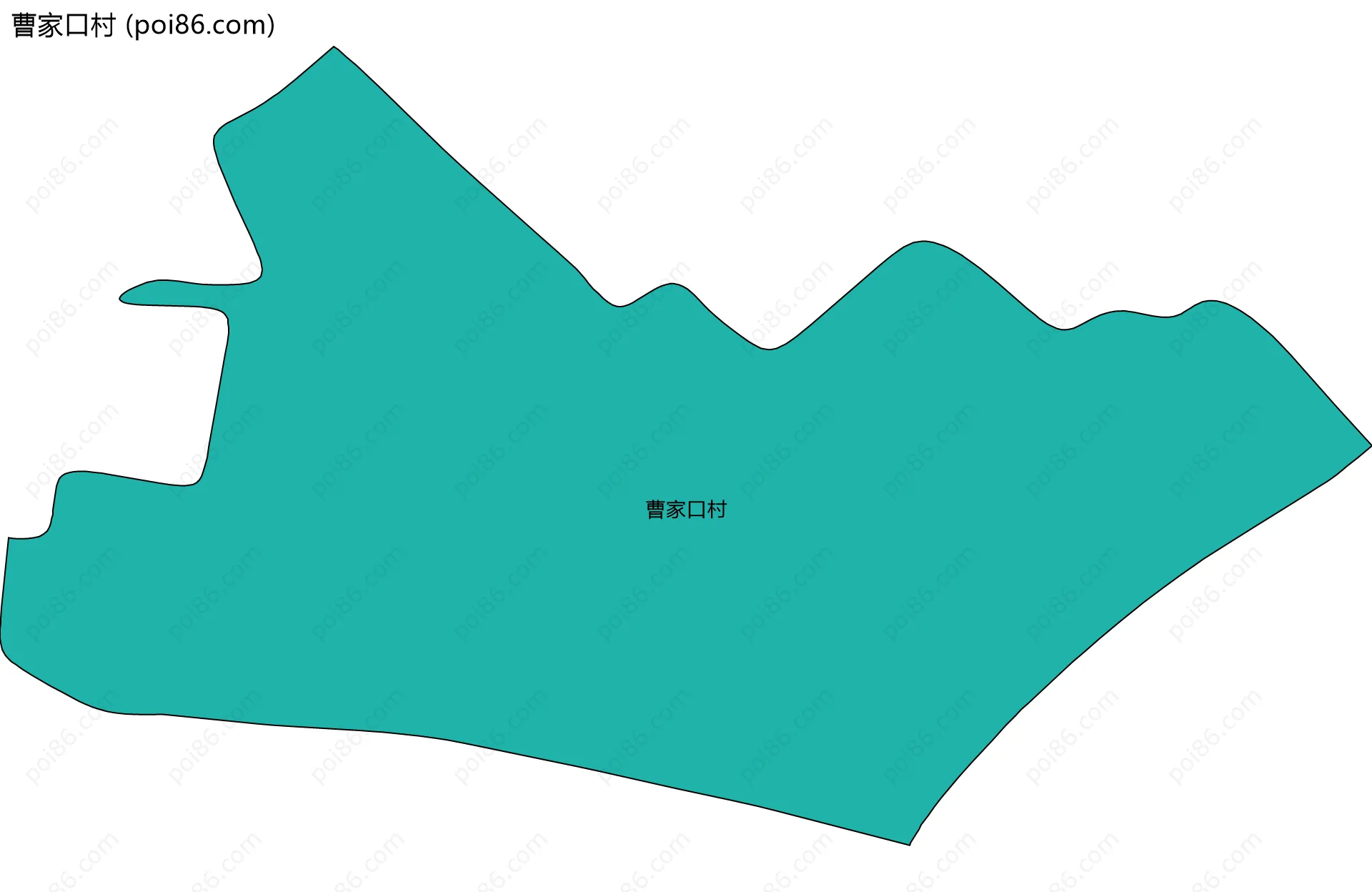 曹家口村边界地图