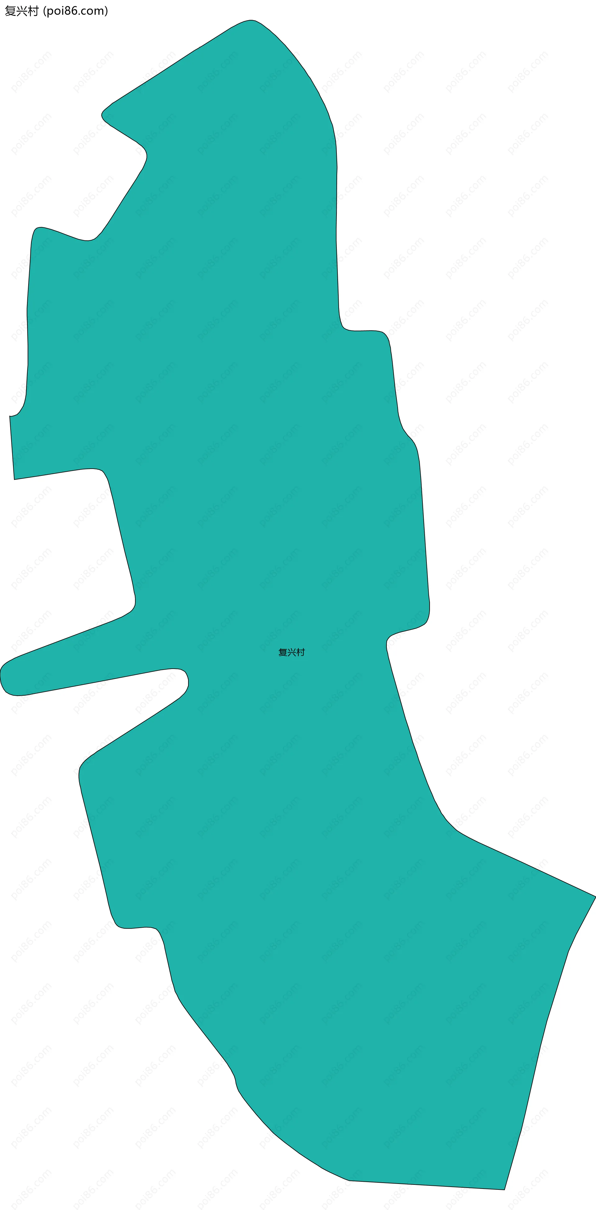 复兴村边界地图