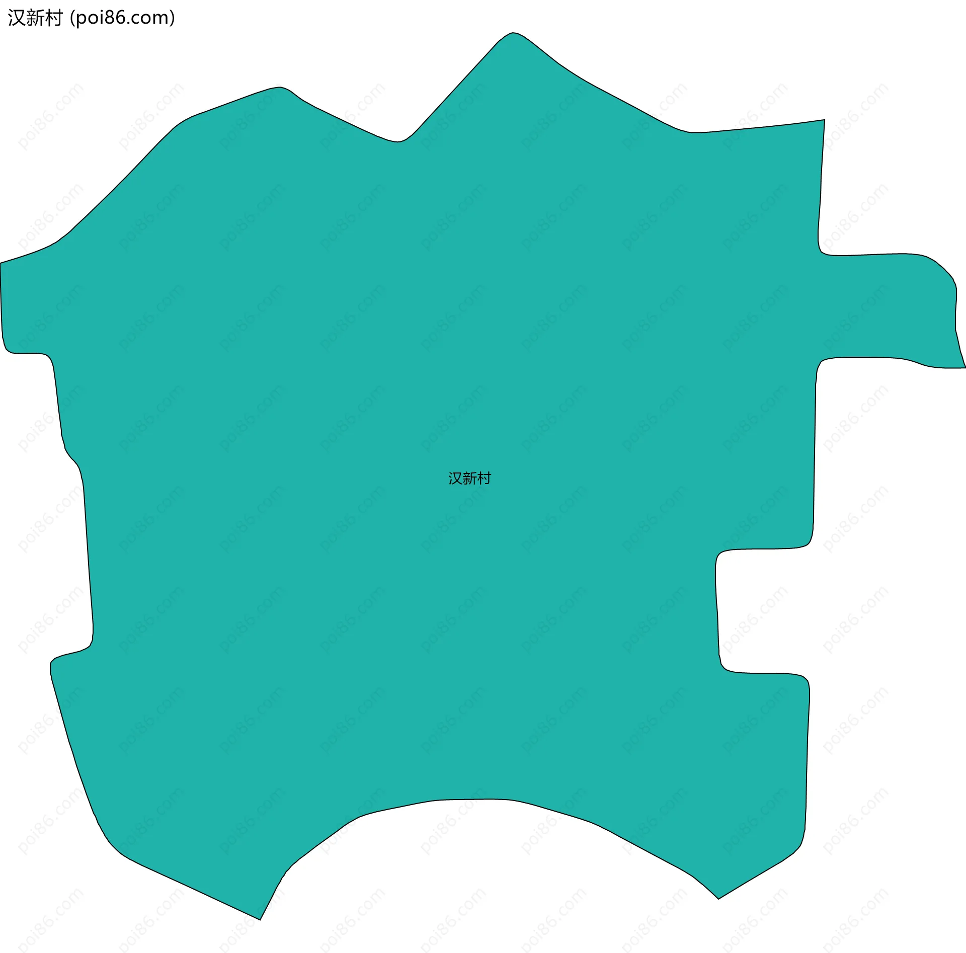 汉新村边界地图