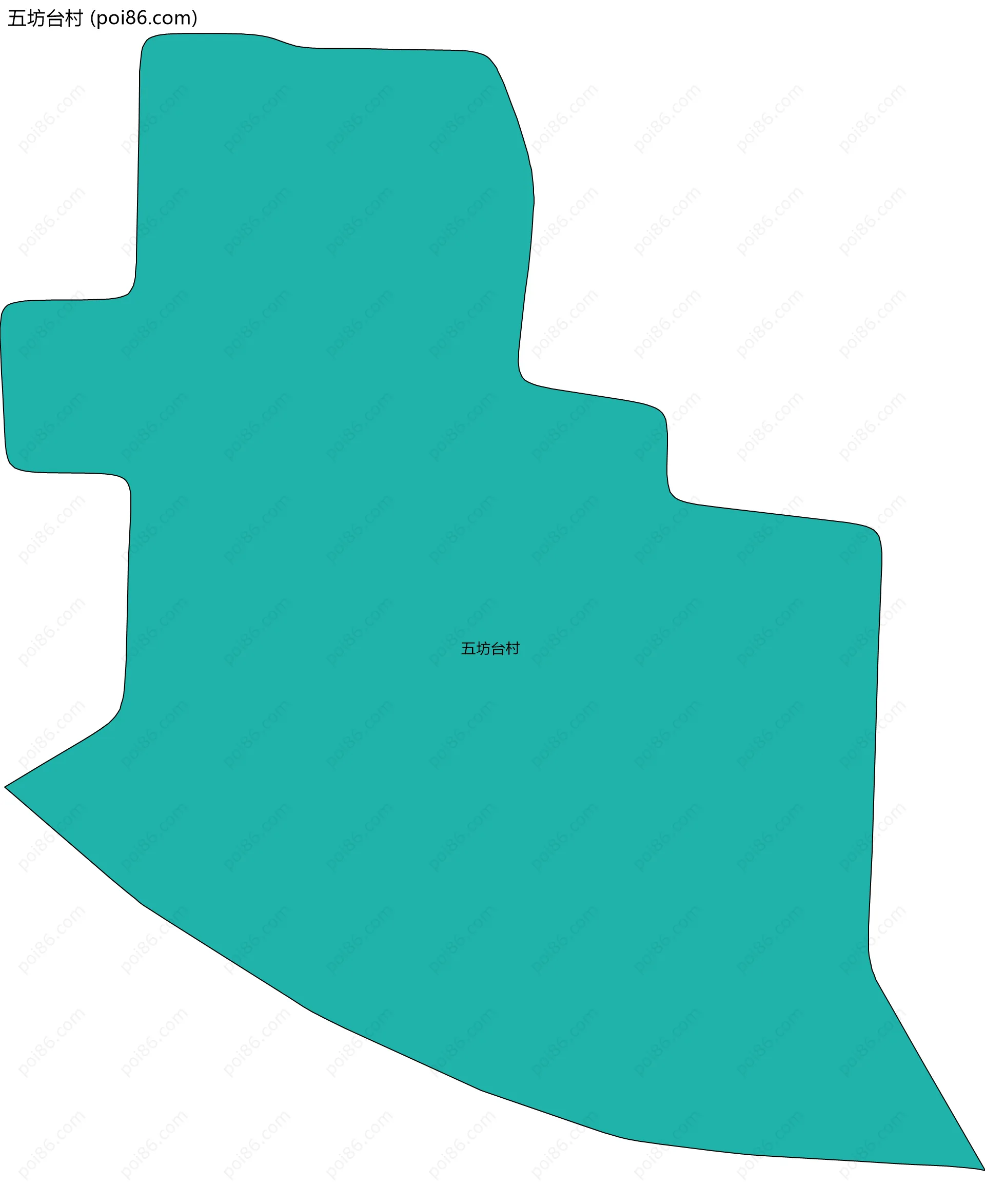 五坊台村边界地图