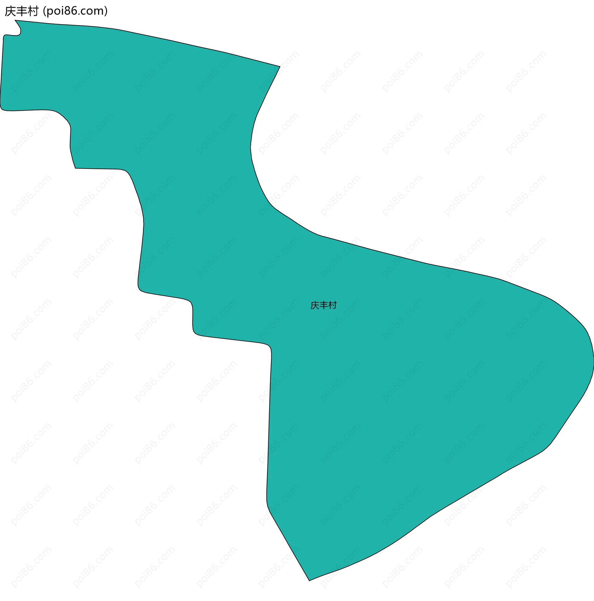 庆丰村边界地图