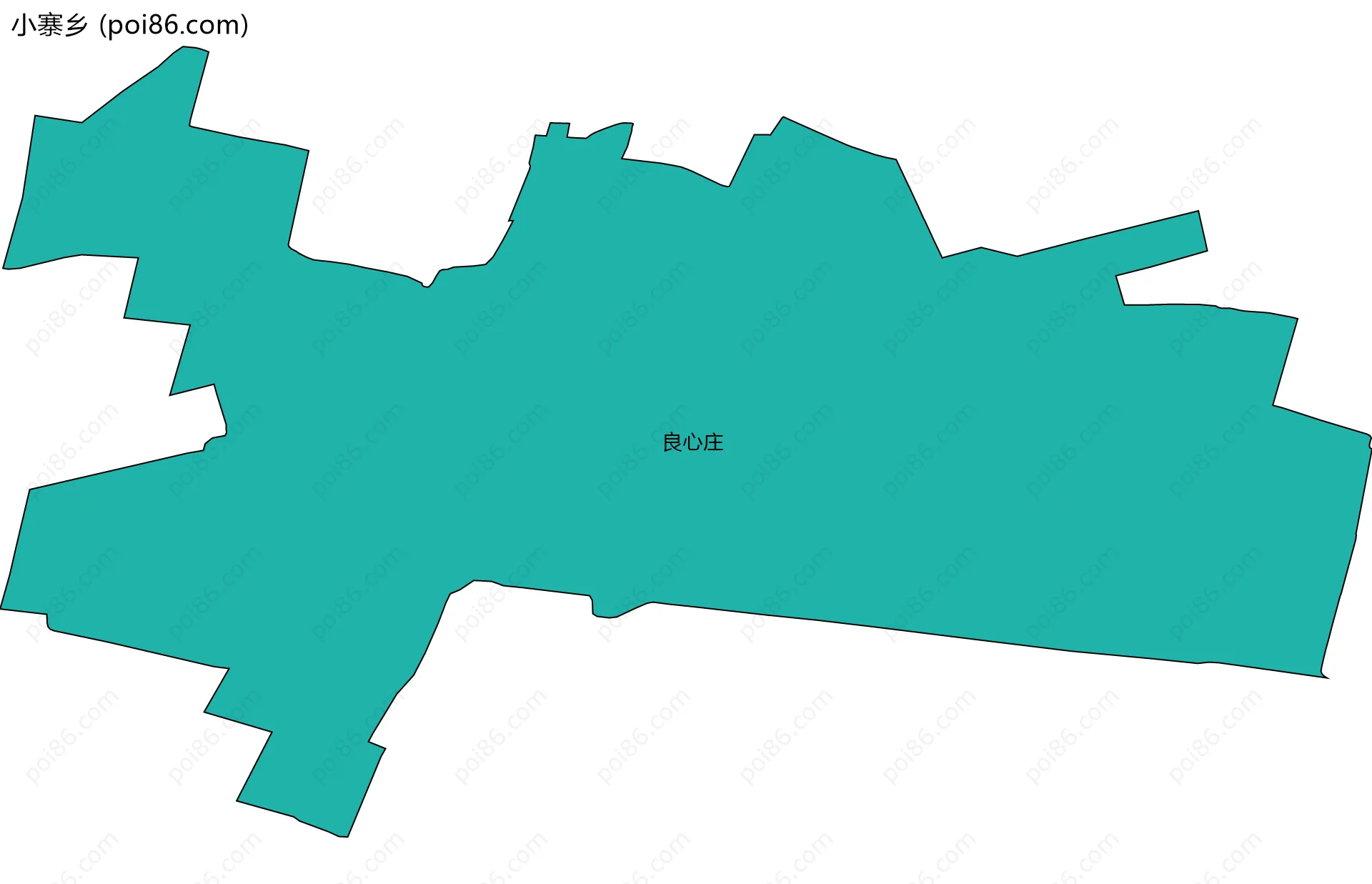 小寨乡边界地图(五级行政区划)