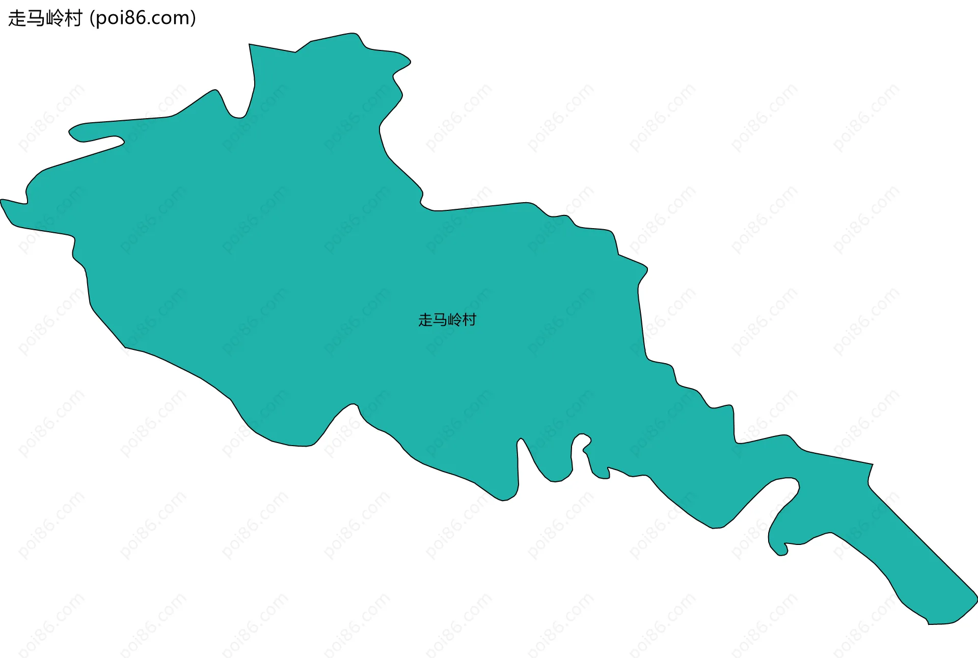 走马岭村边界地图