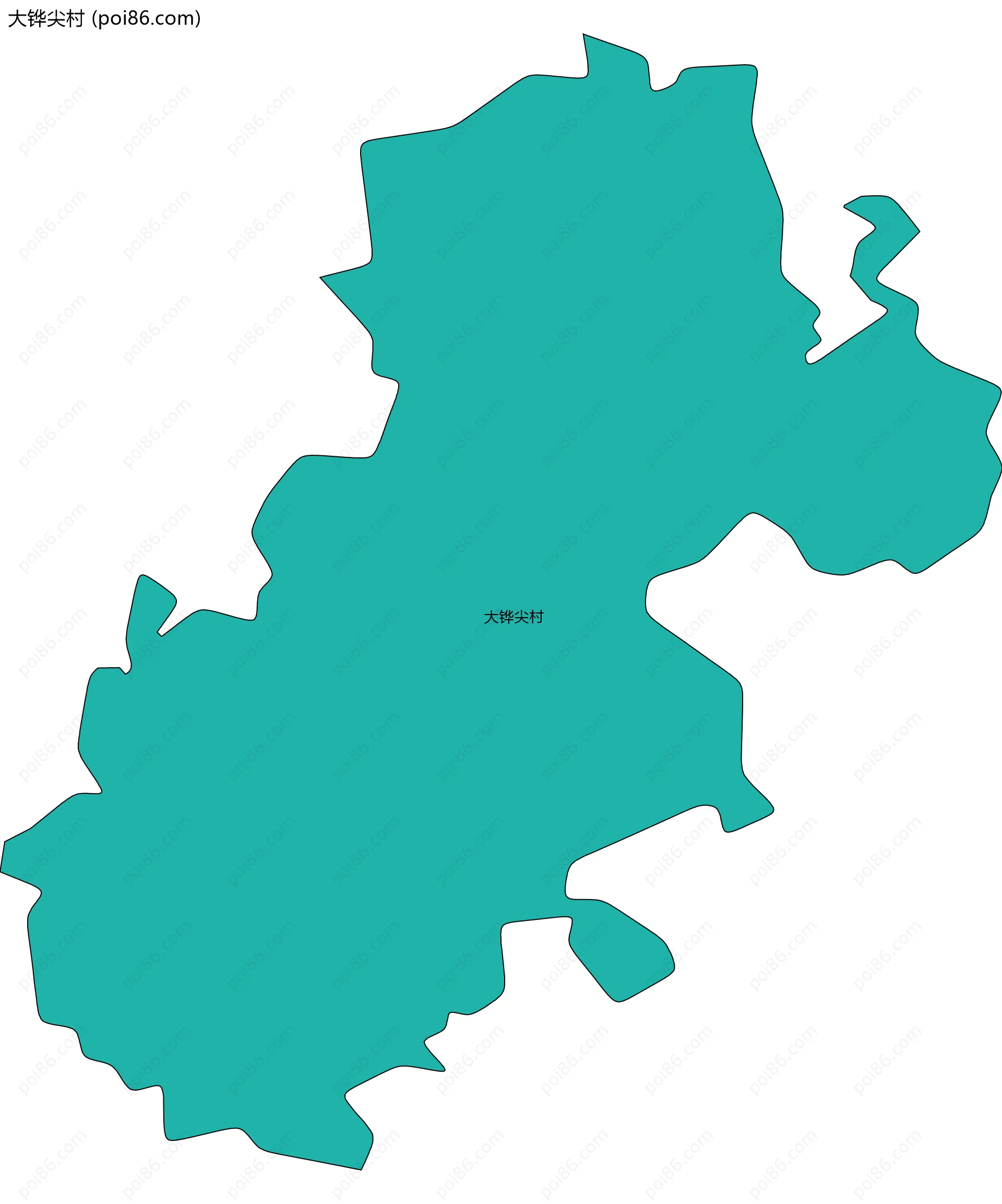 大铧尖村边界地图