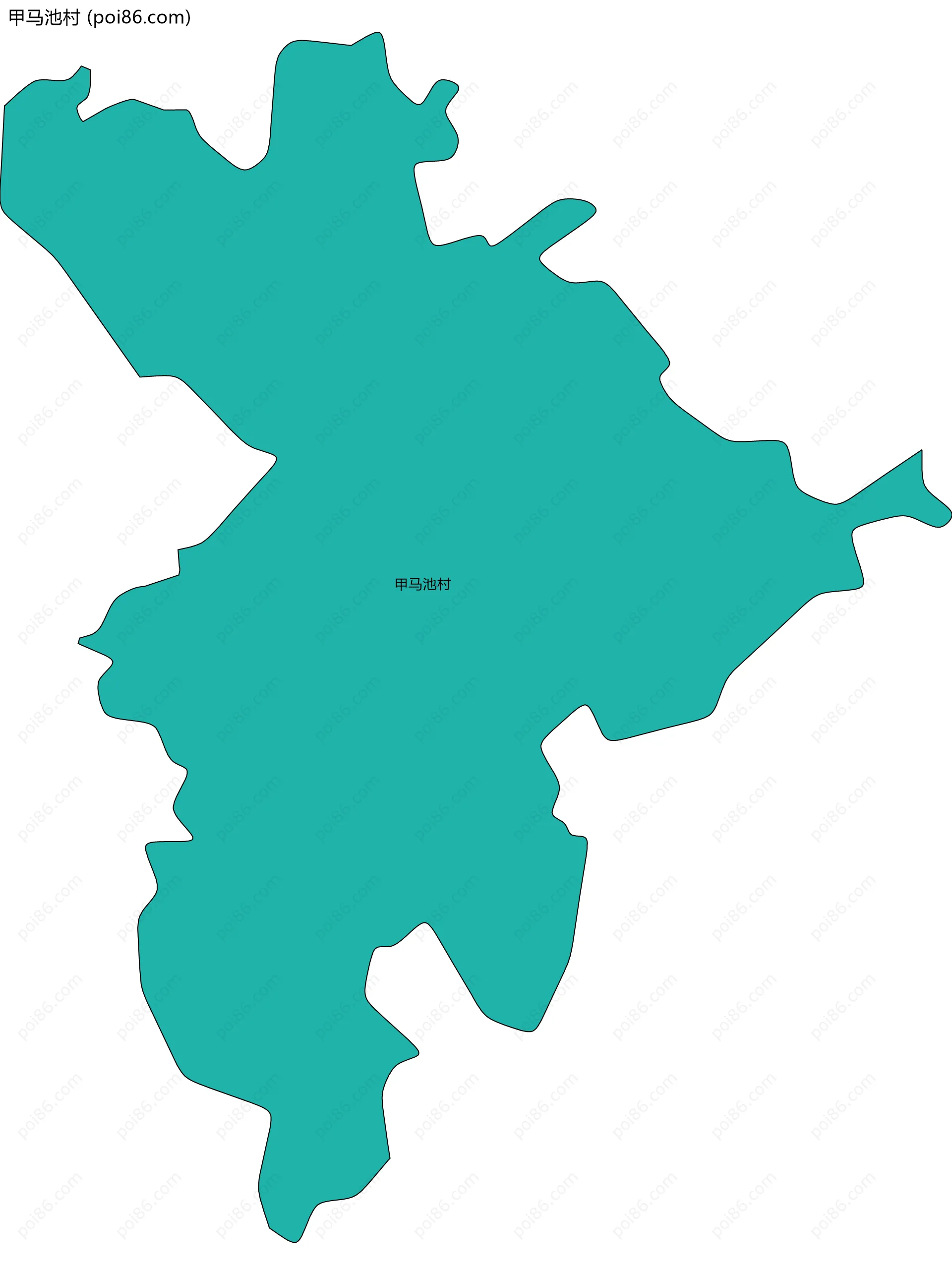 甲马池村边界地图