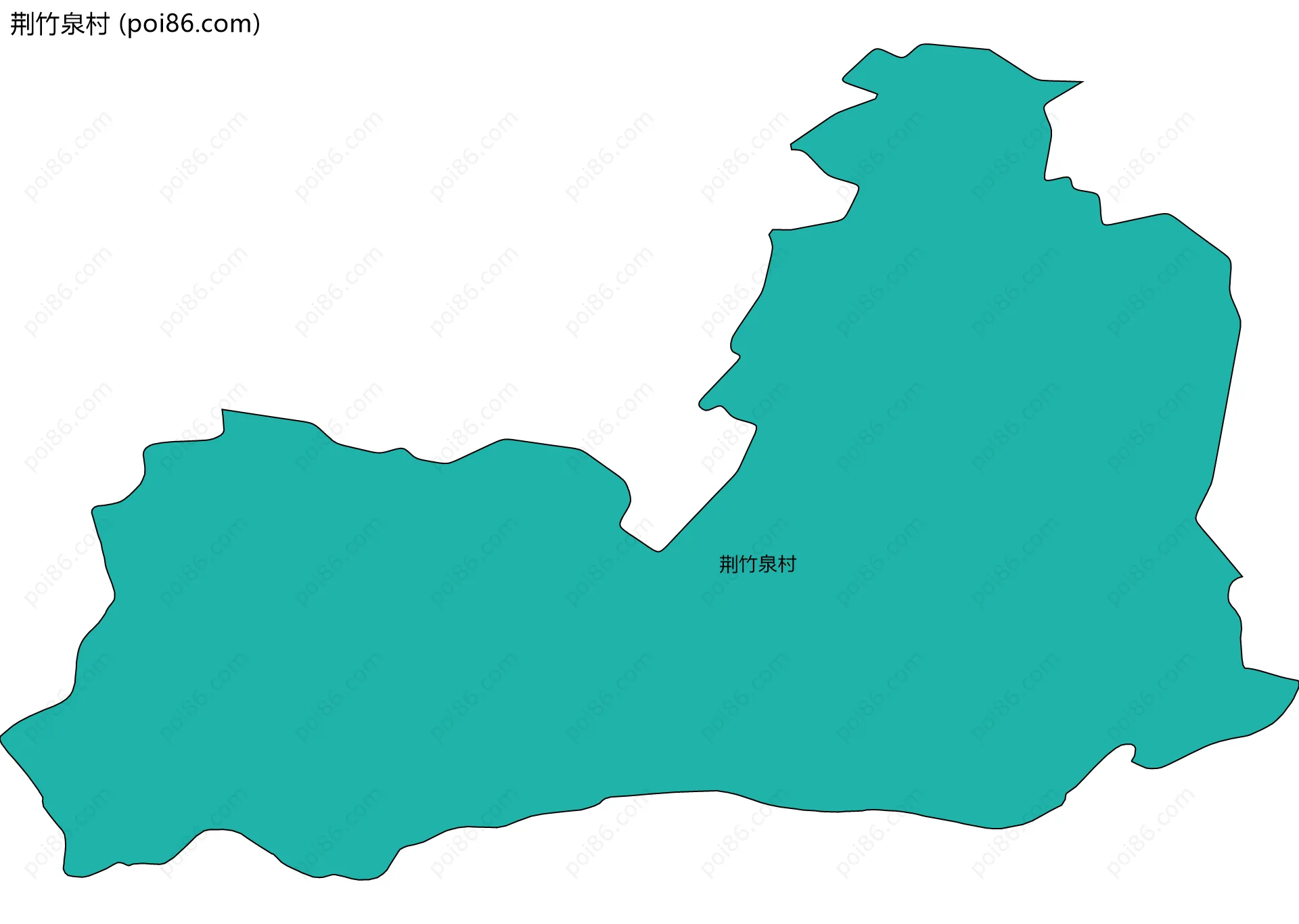 荆竹泉村边界地图