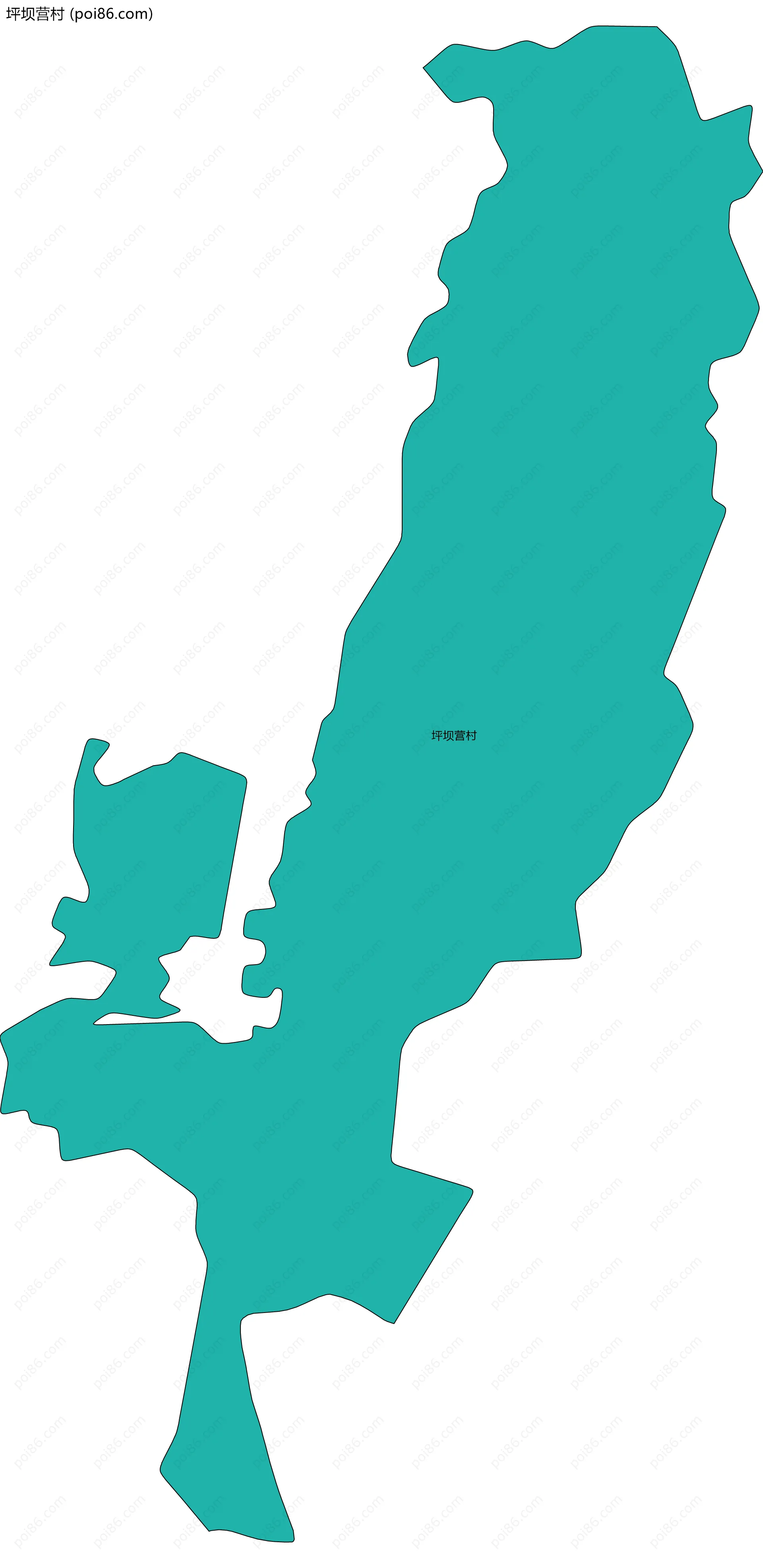 坪坝营村边界地图