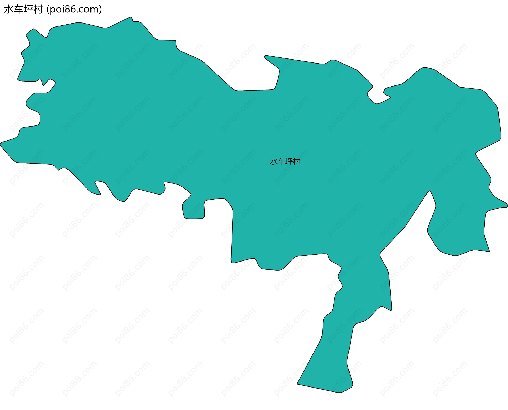 水车坪村边界地图