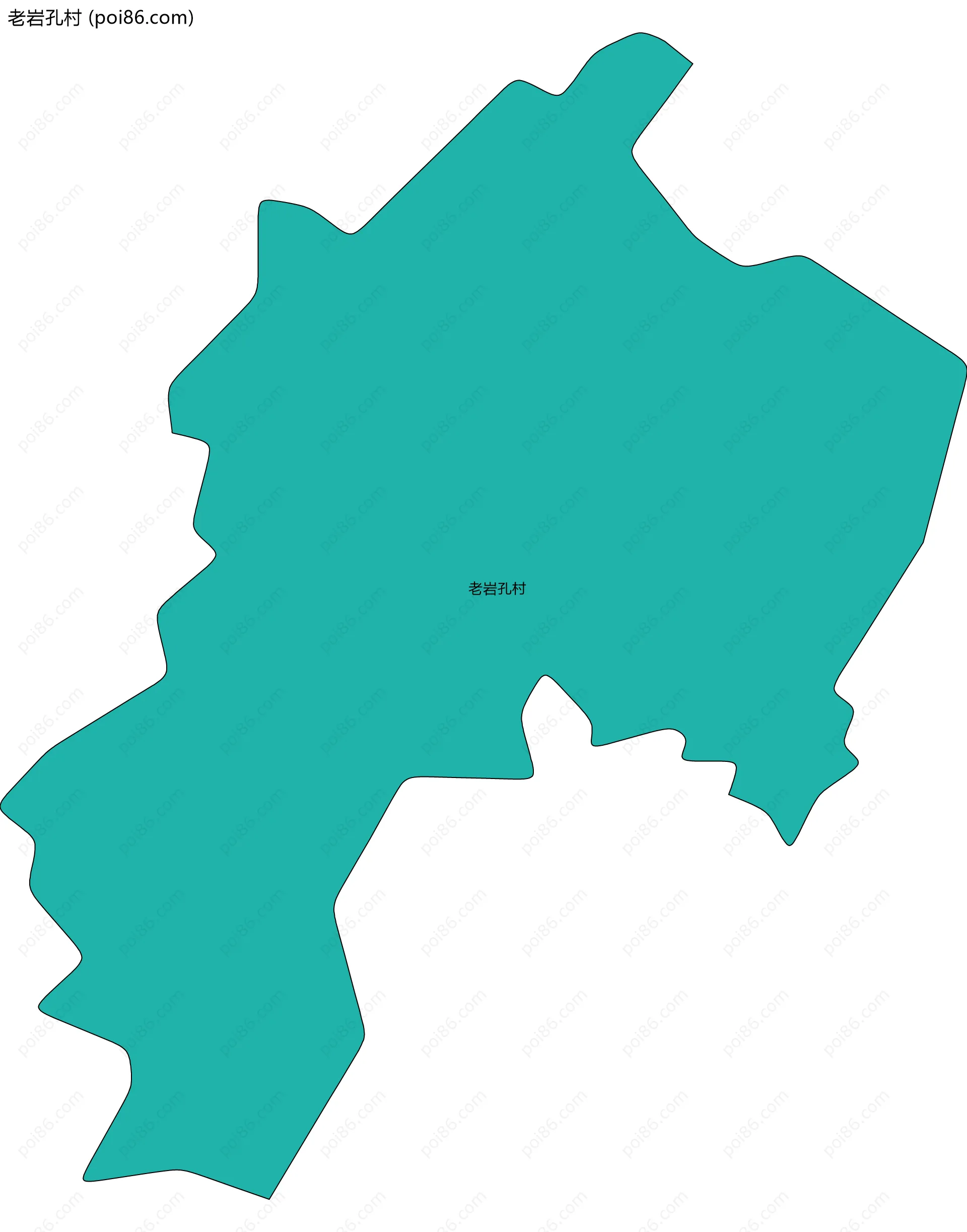 老岩孔村边界地图