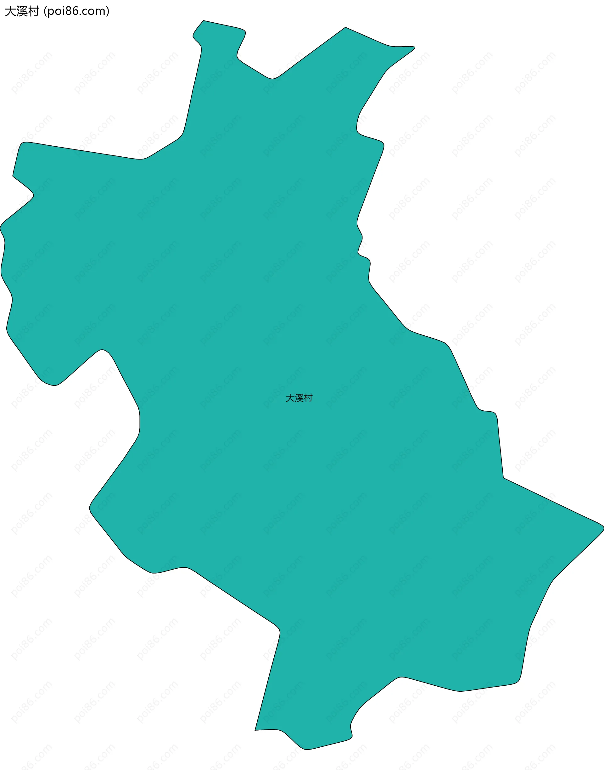 大溪村边界地图