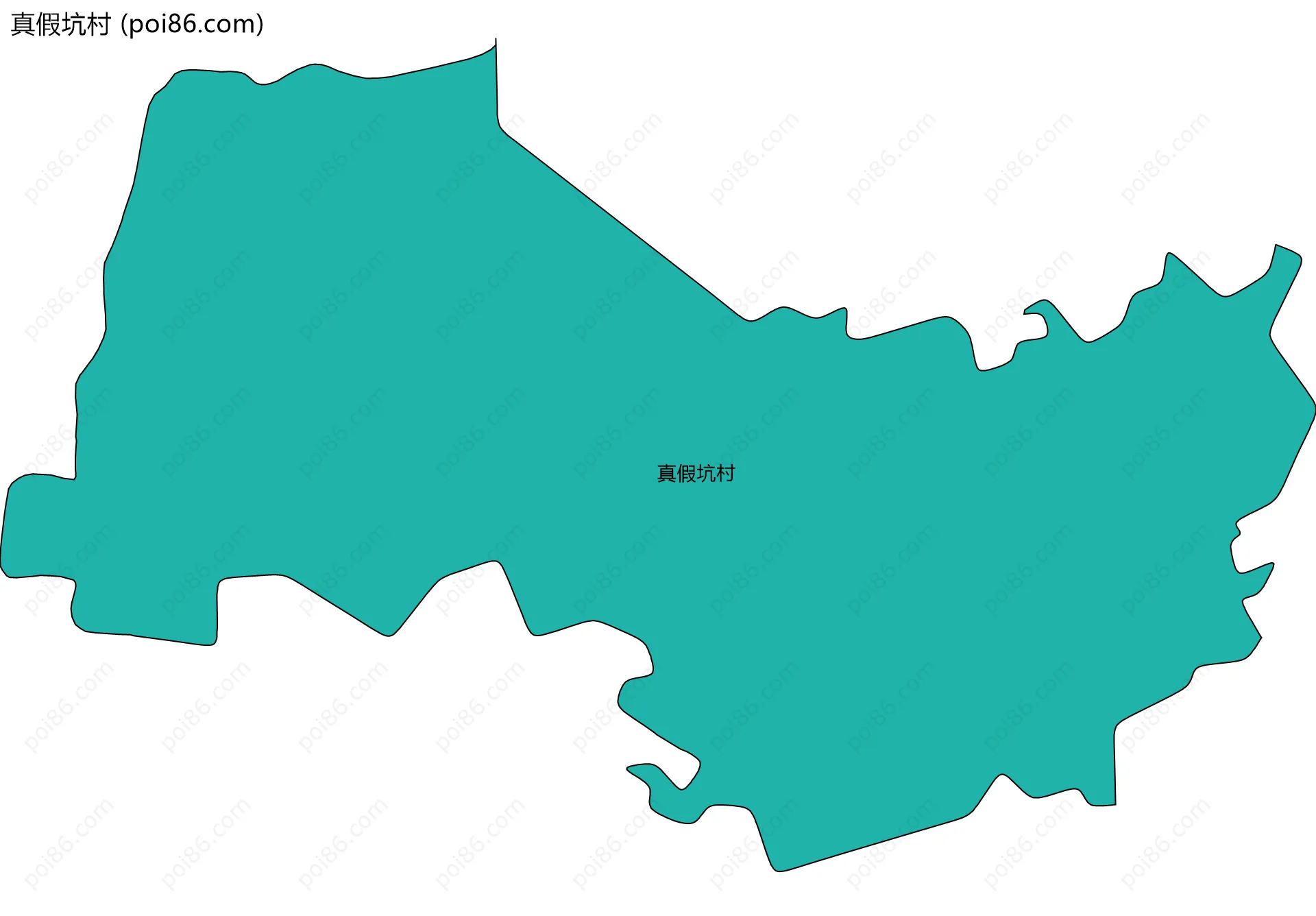 真假坑村边界地图