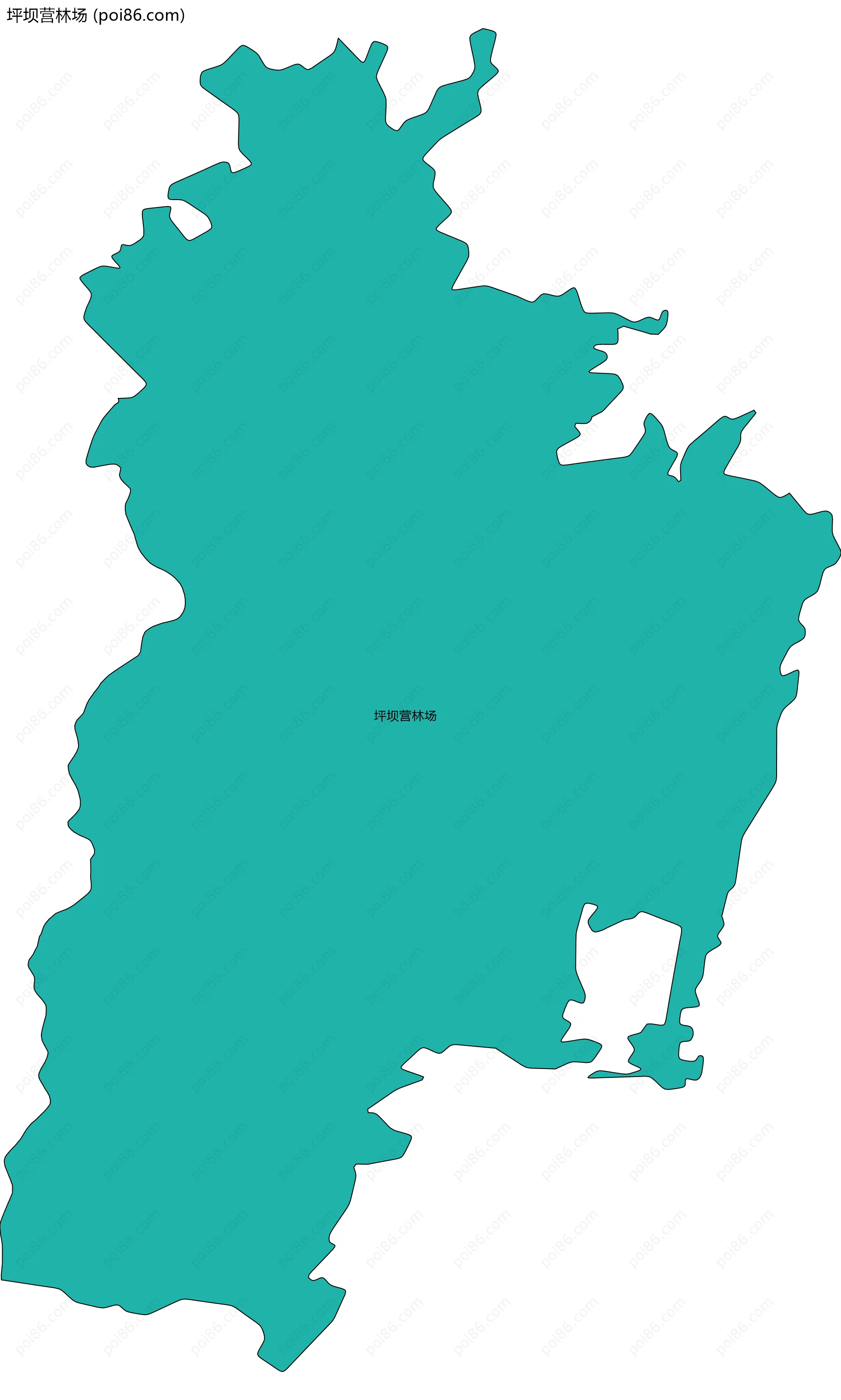 坪坝营林场边界地图