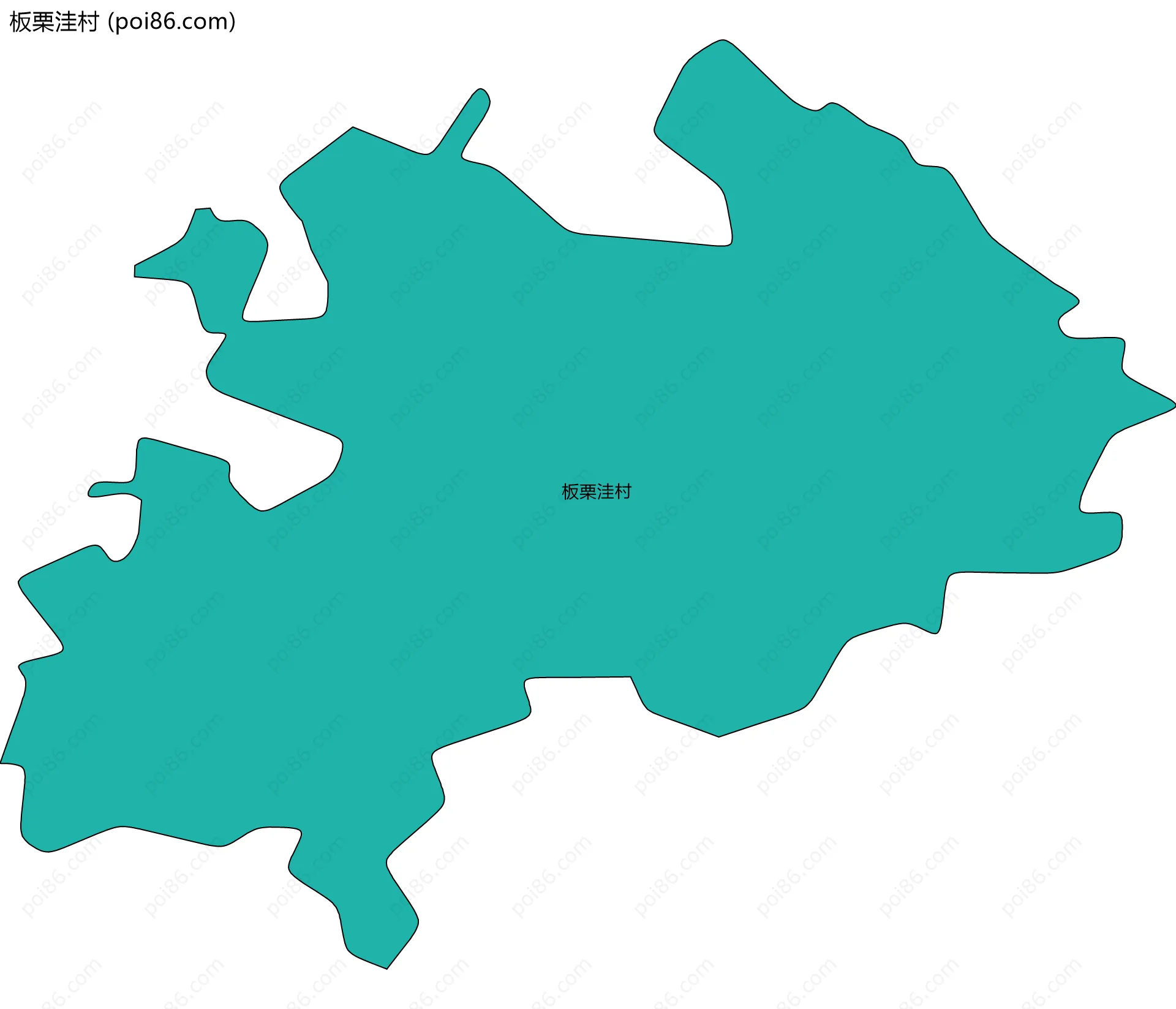 板栗洼村边界地图