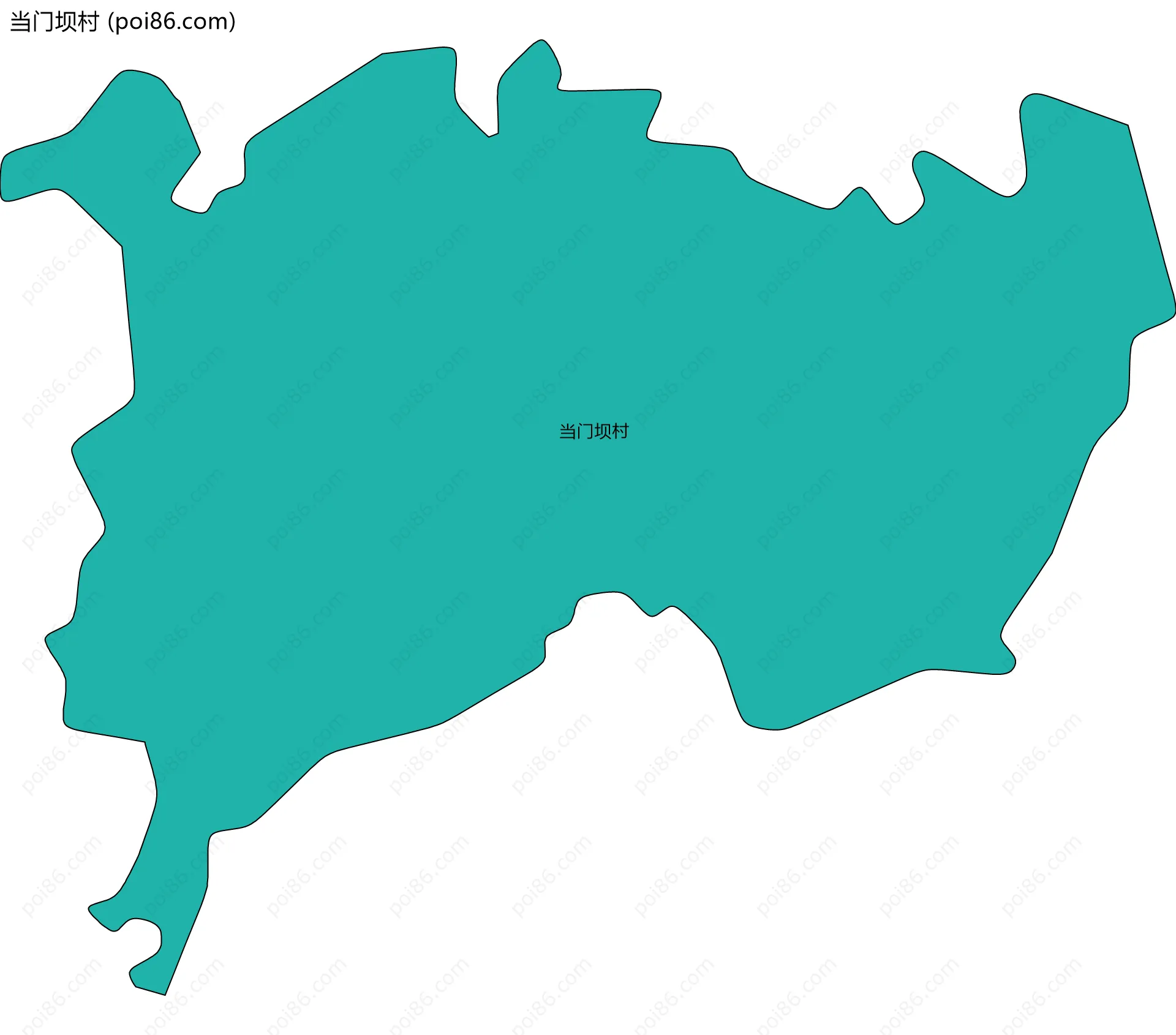 当门坝村边界地图