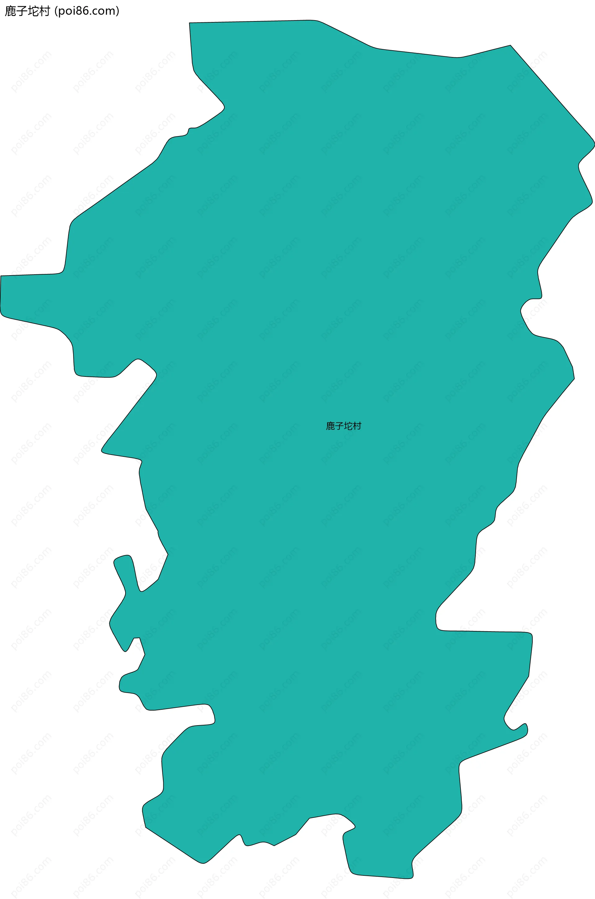 鹿子坨村边界地图