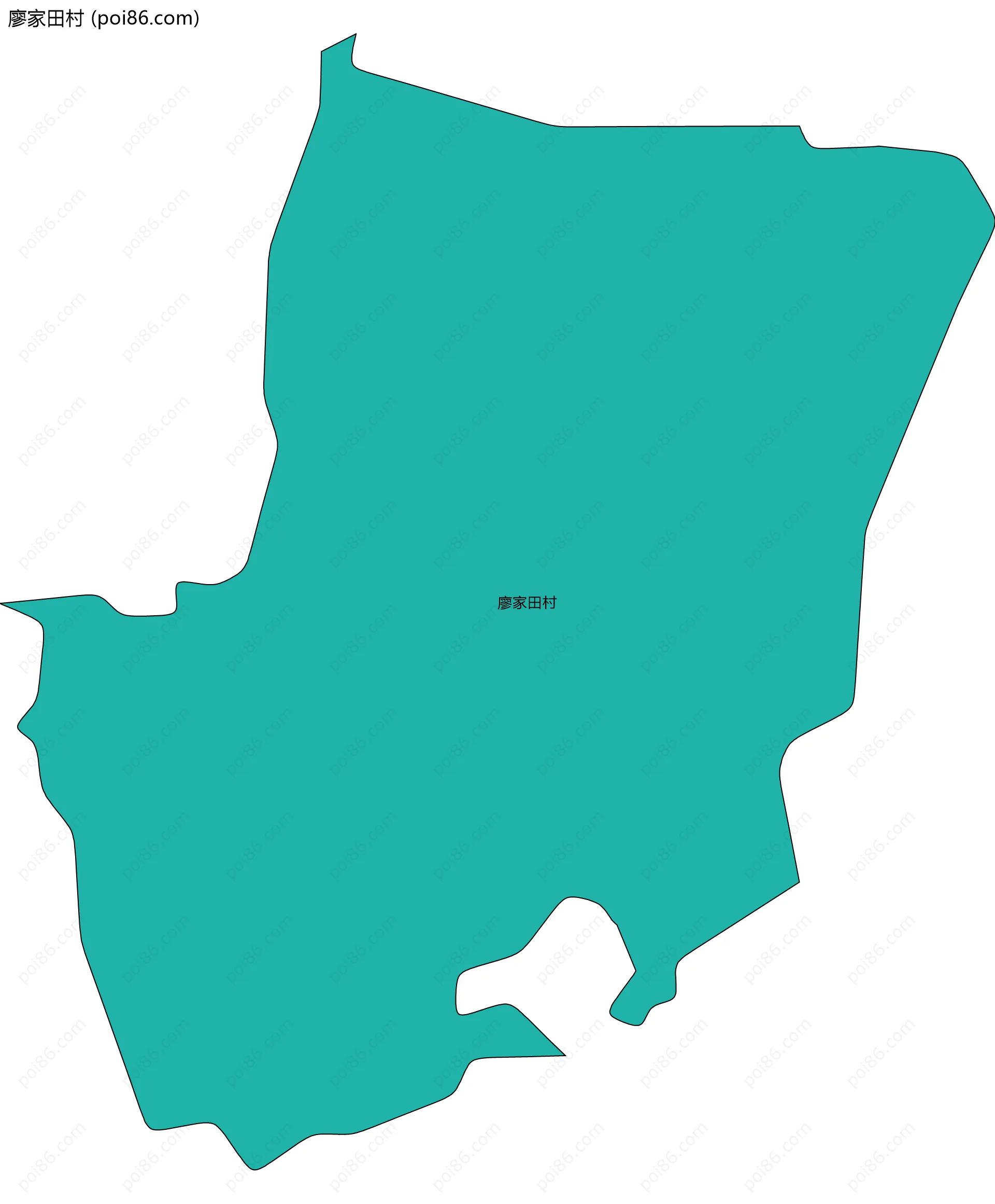 廖家田村边界地图