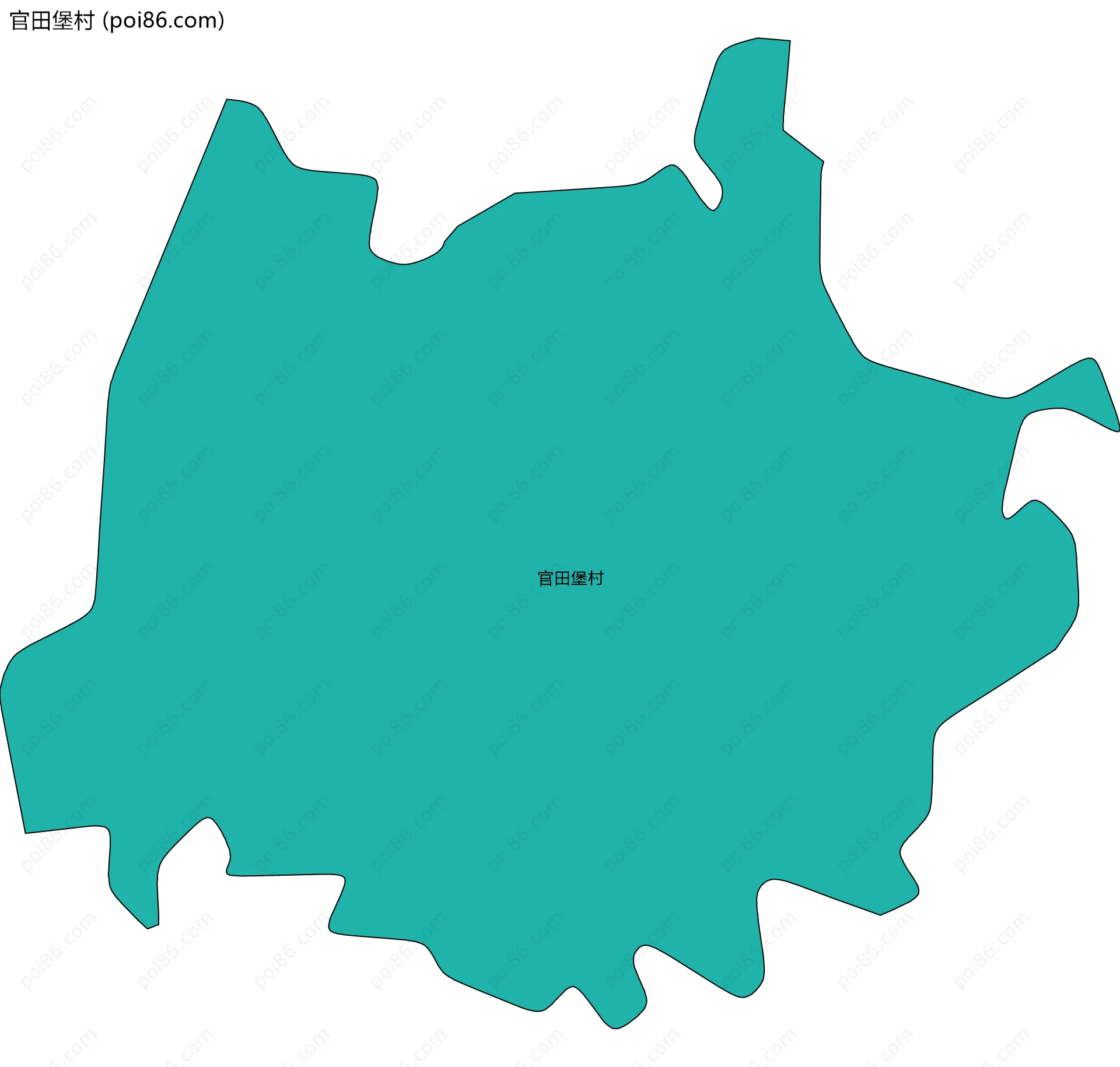 官田堡村边界地图