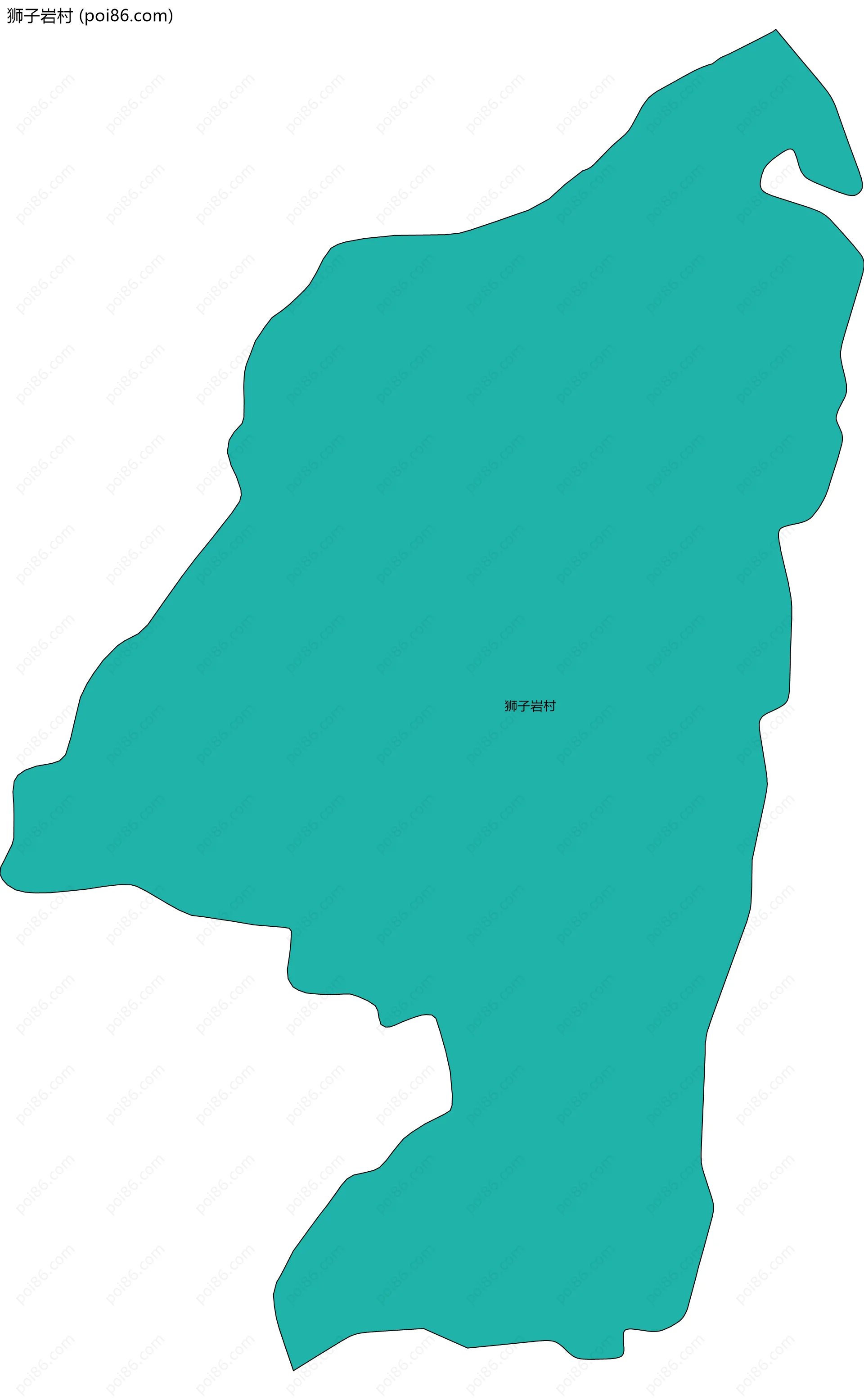 狮子岩村边界地图