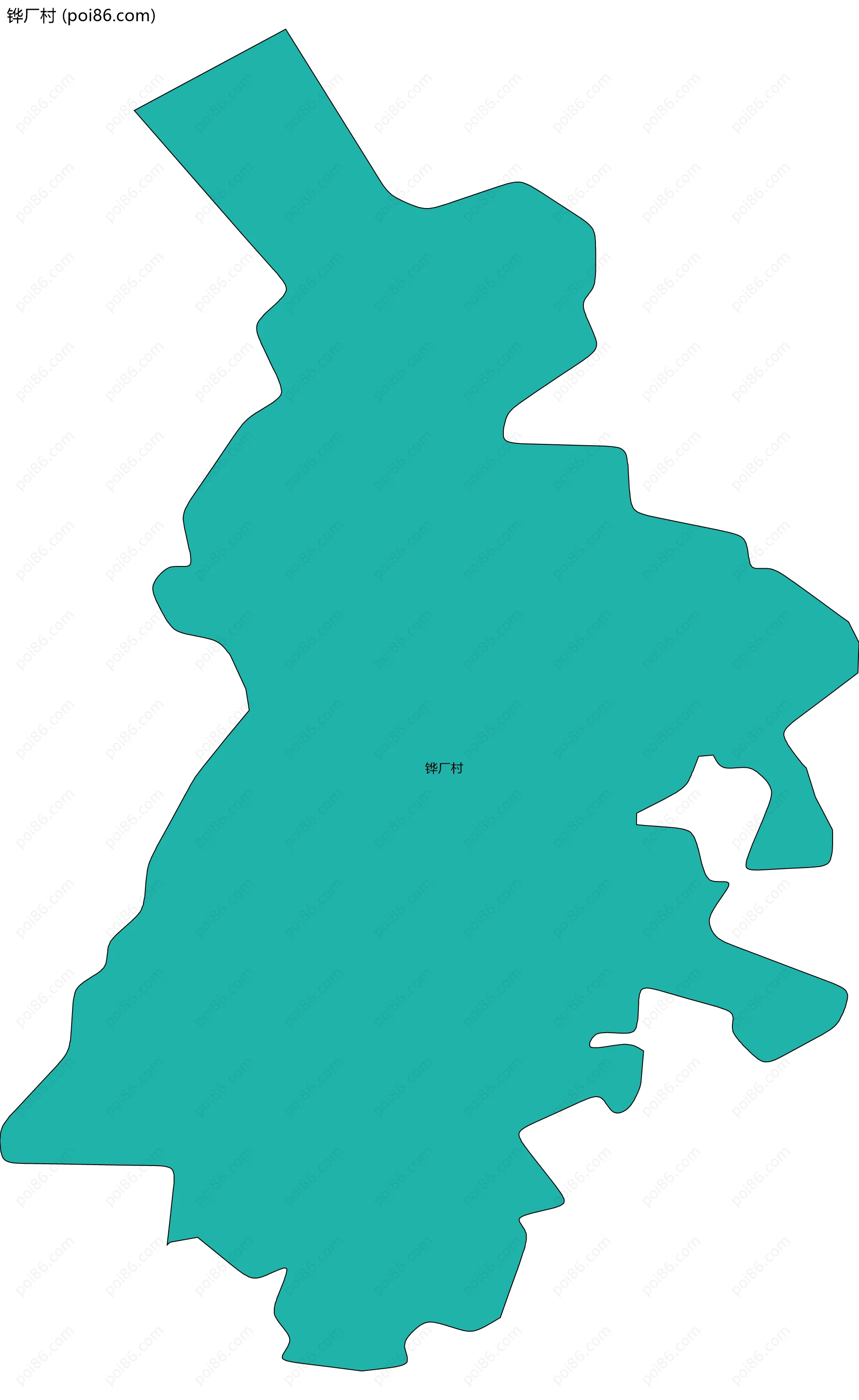 铧厂村边界地图