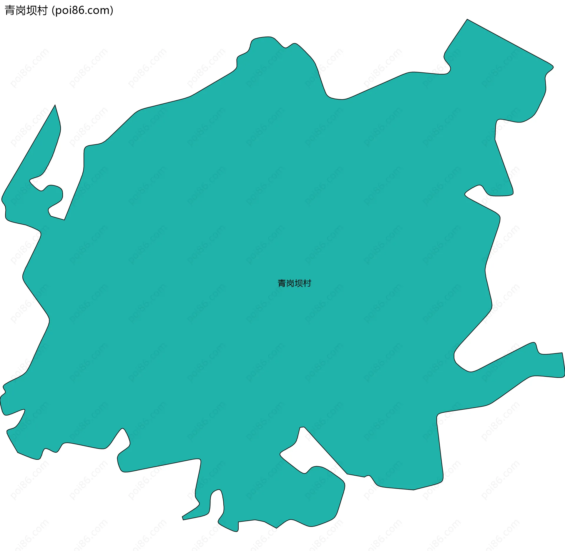 青岗坝村边界地图