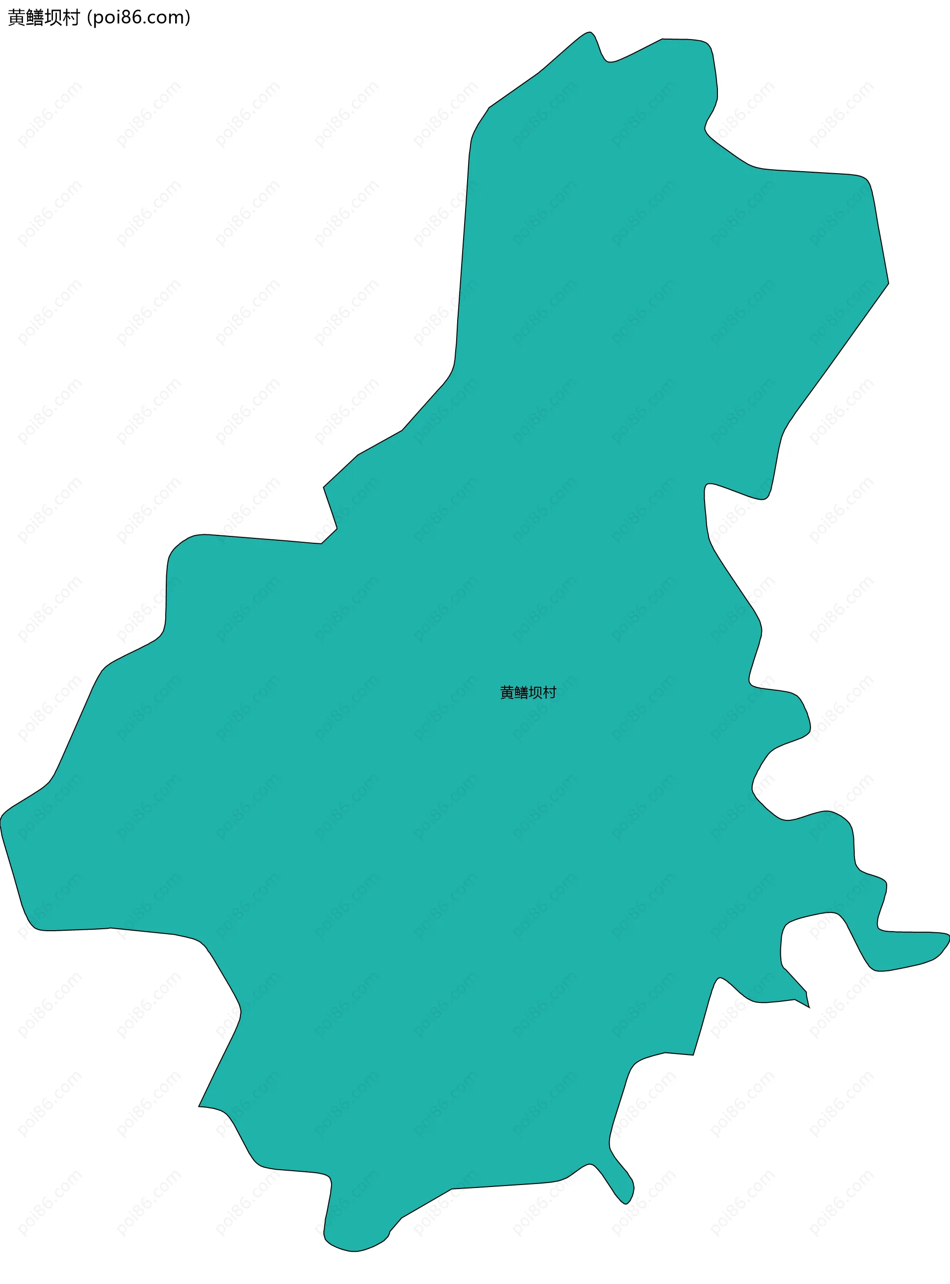 黄鳝坝村边界地图