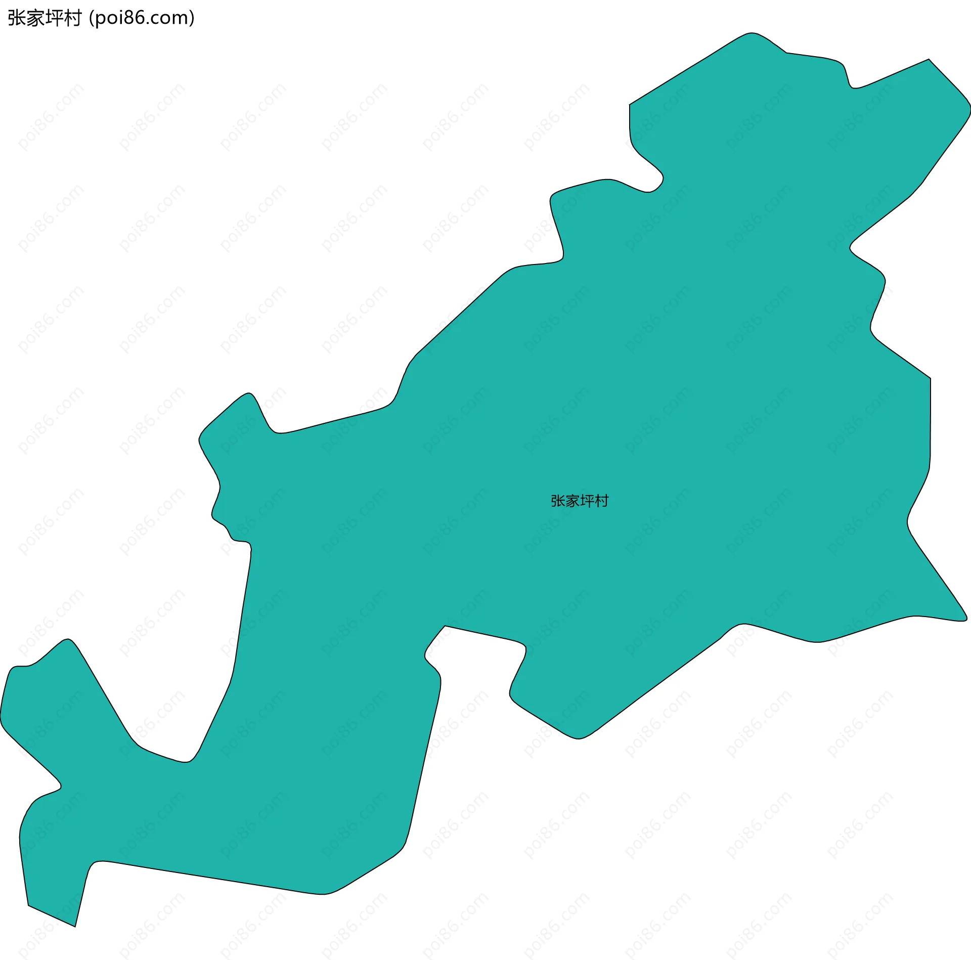 张家坪村边界地图