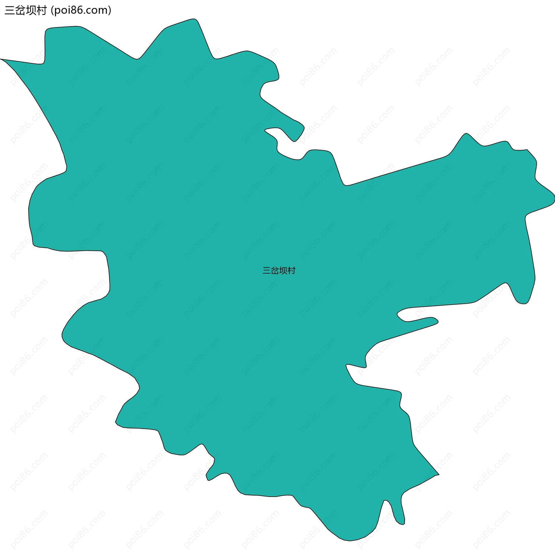 三岔坝村边界地图