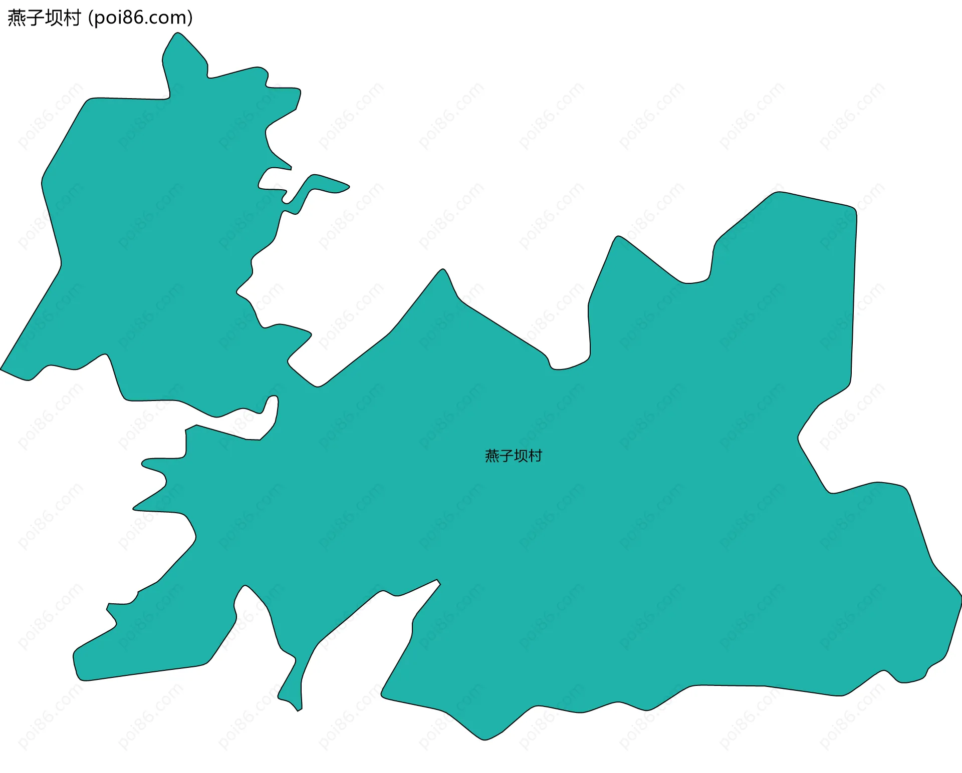 燕子坝村边界地图
