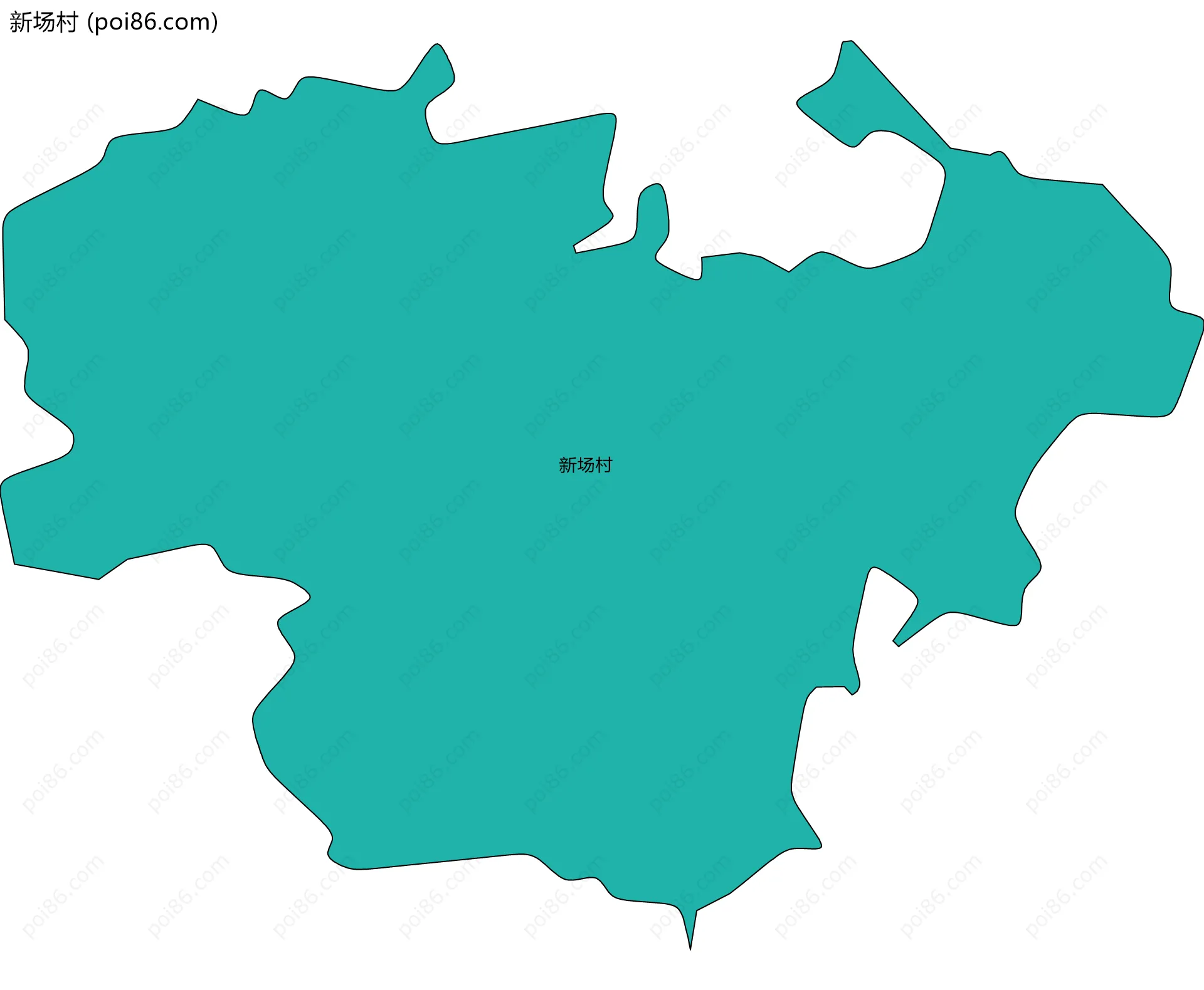 新场村边界地图