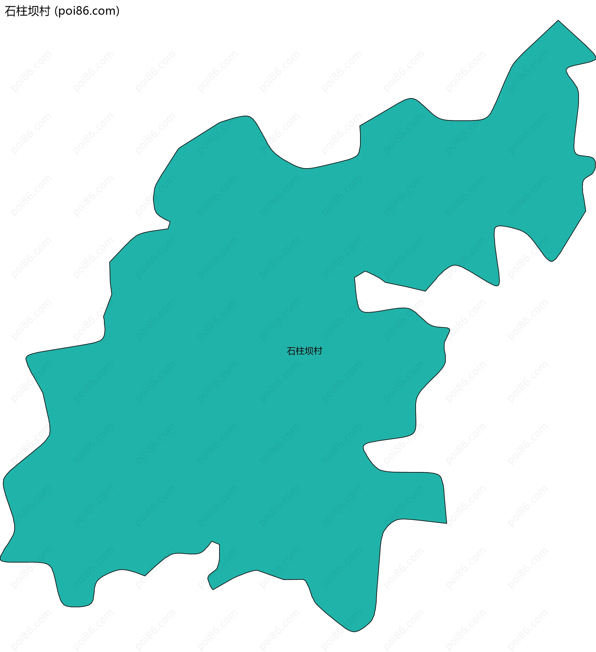 石柱坝村边界地图