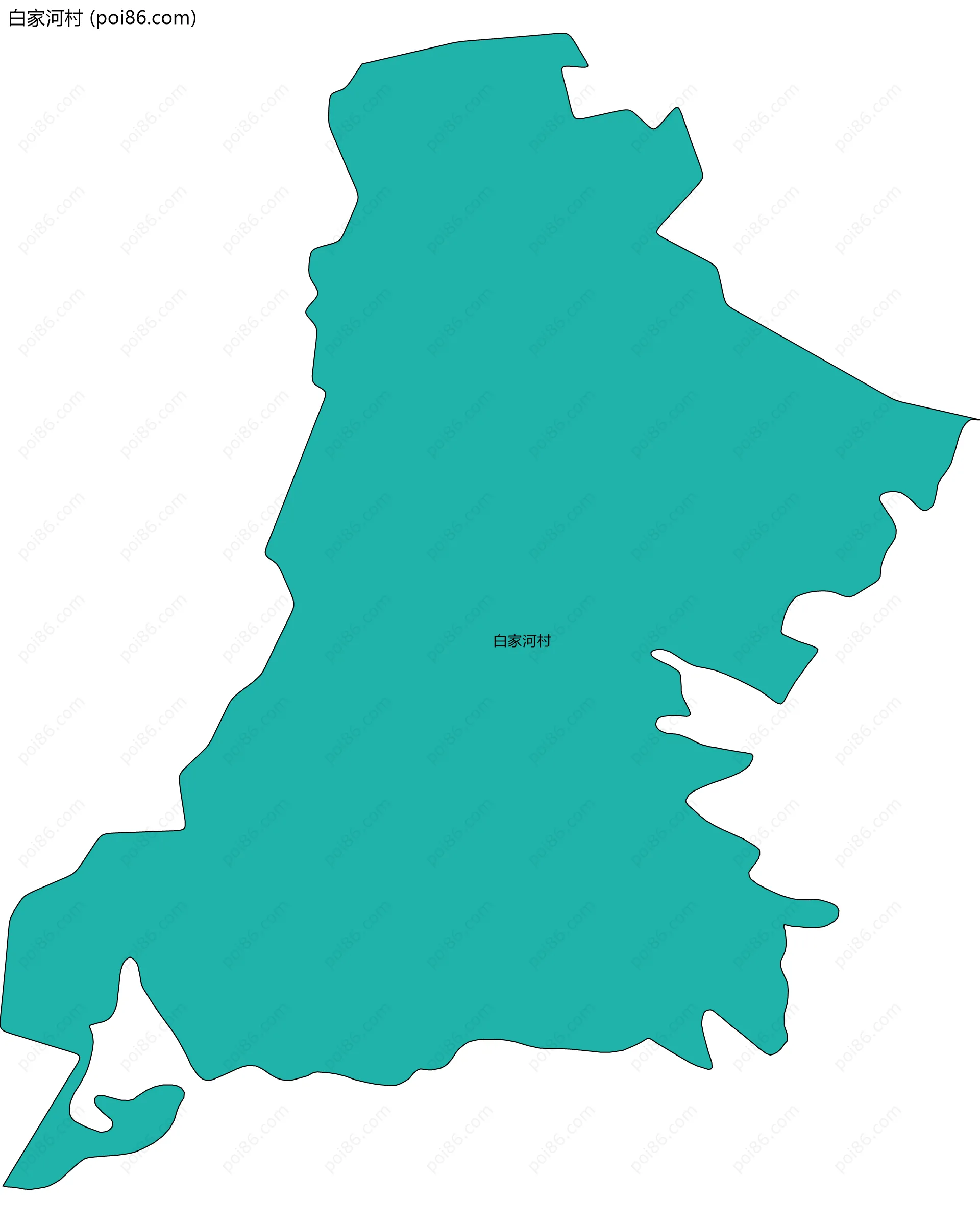 白家河村边界地图