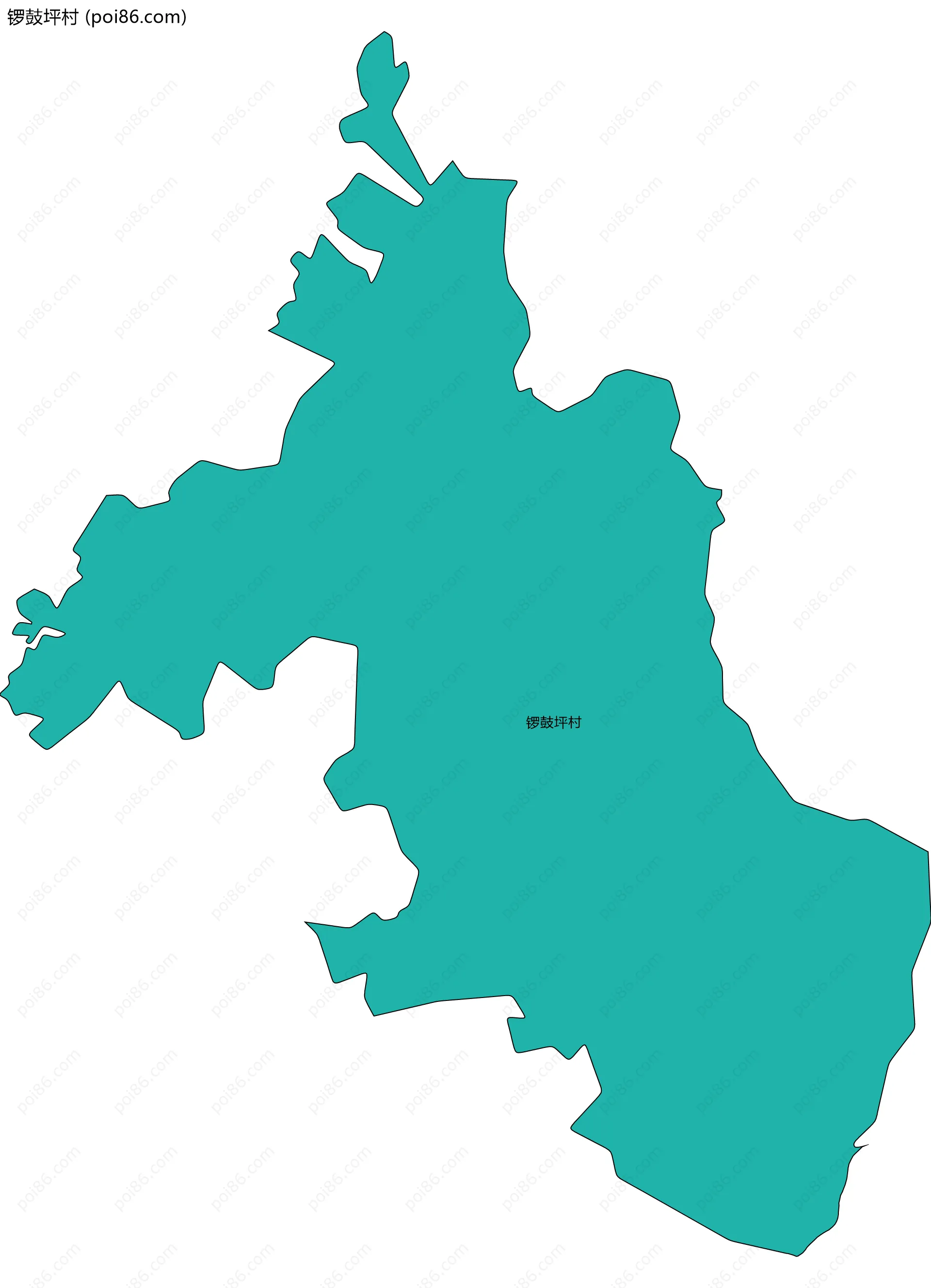 锣鼓坪村边界地图