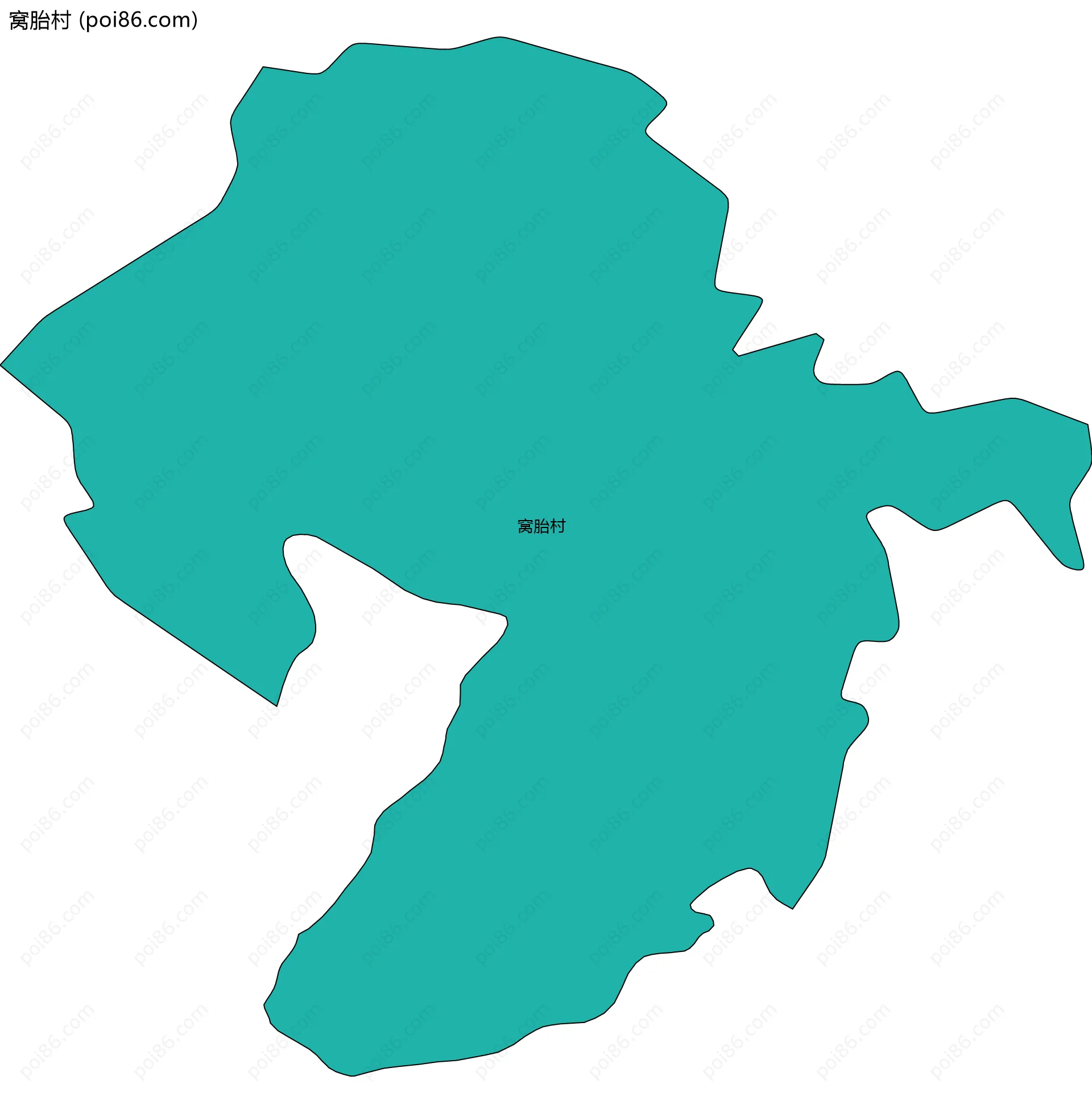 窝胎村边界地图