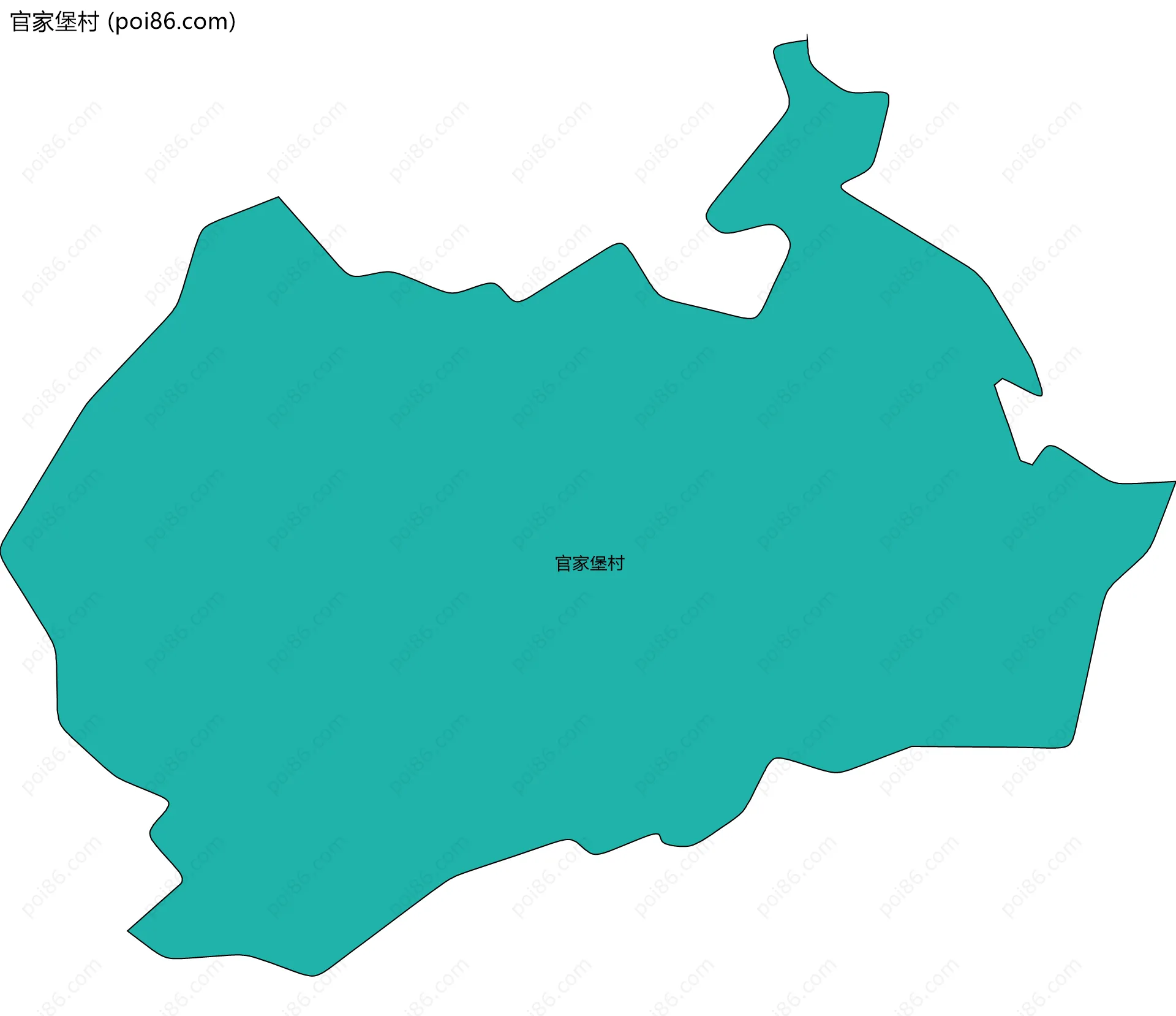 官家堡村边界地图