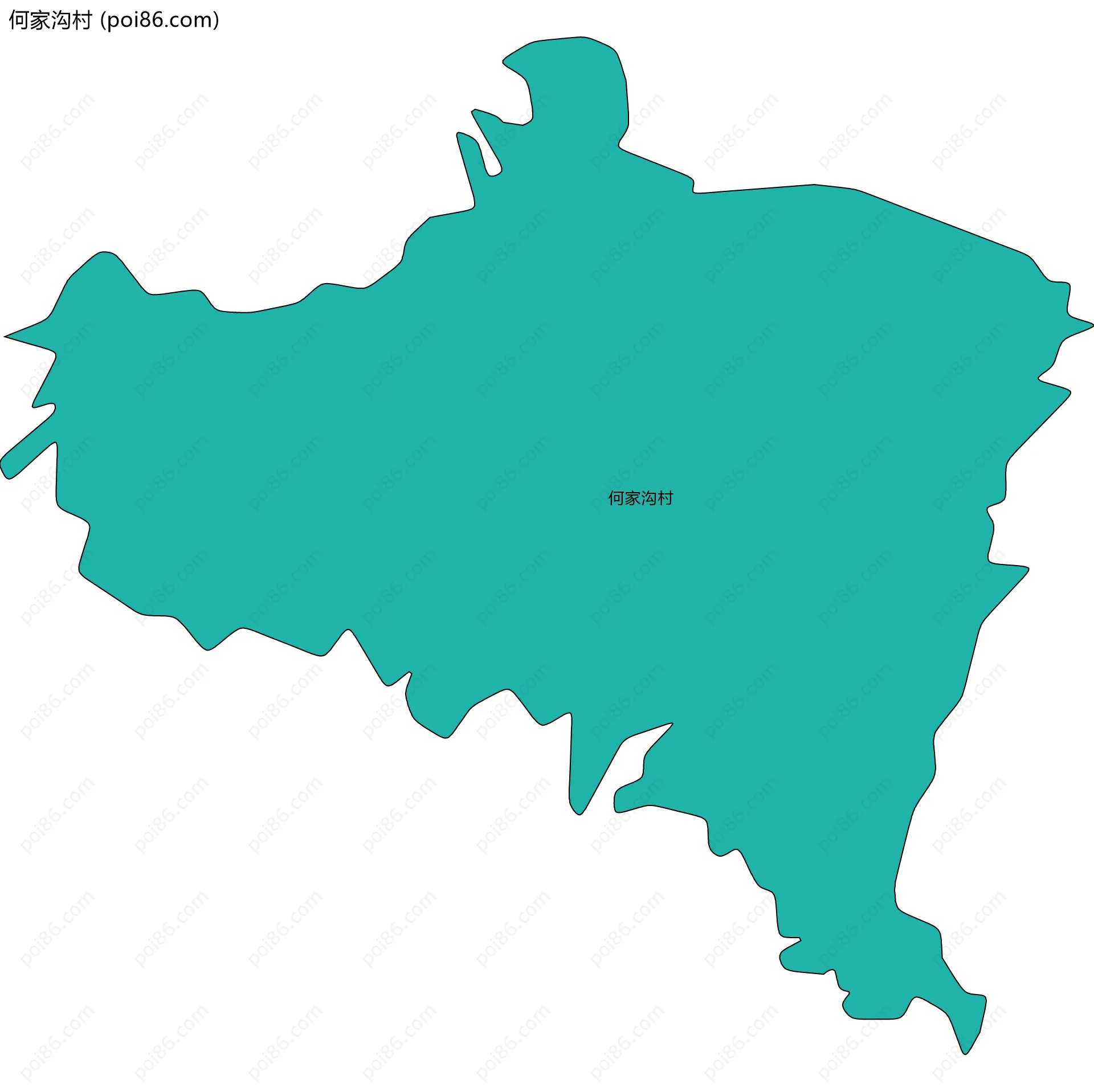 何家沟村边界地图