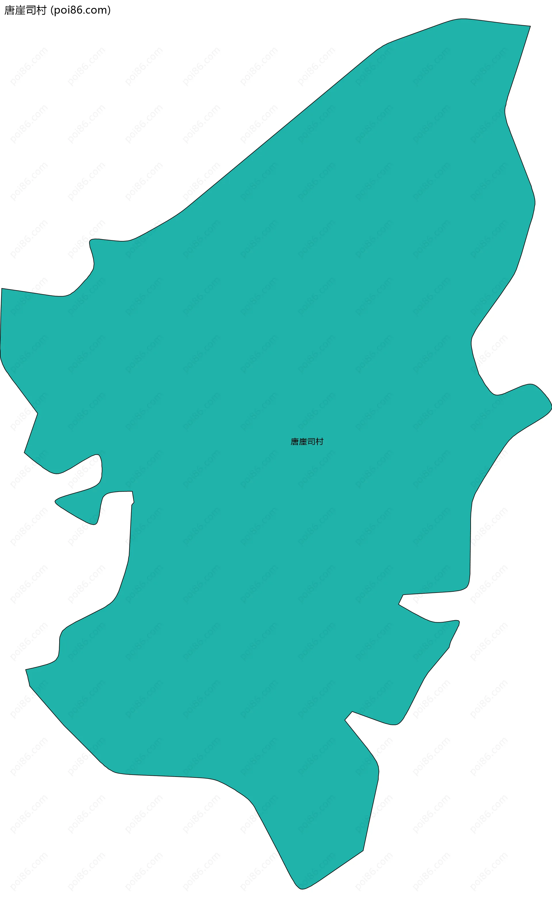 唐崖司村边界地图