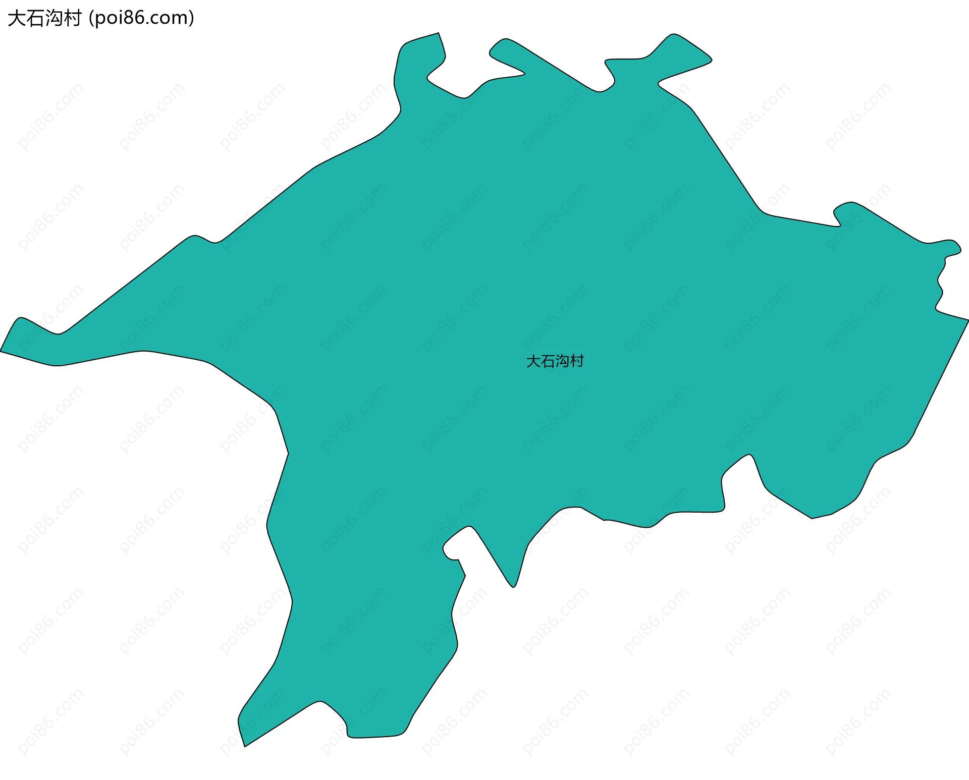 大石沟村边界地图