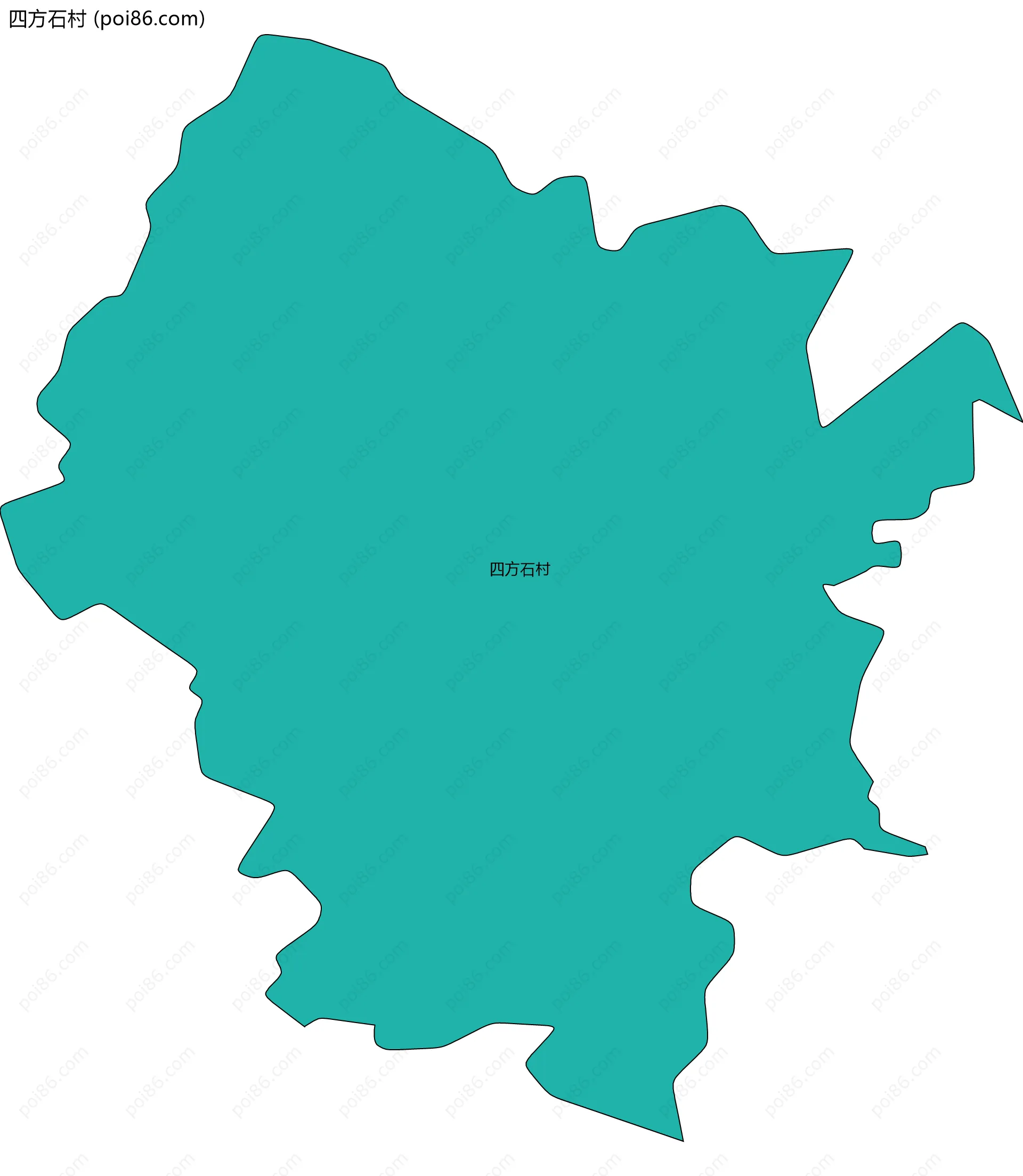 四方石村边界地图