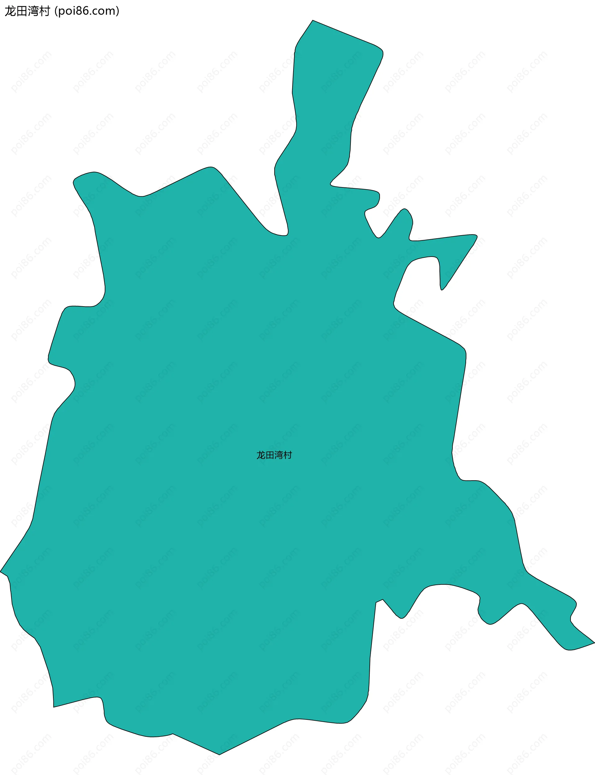 龙田湾村边界地图