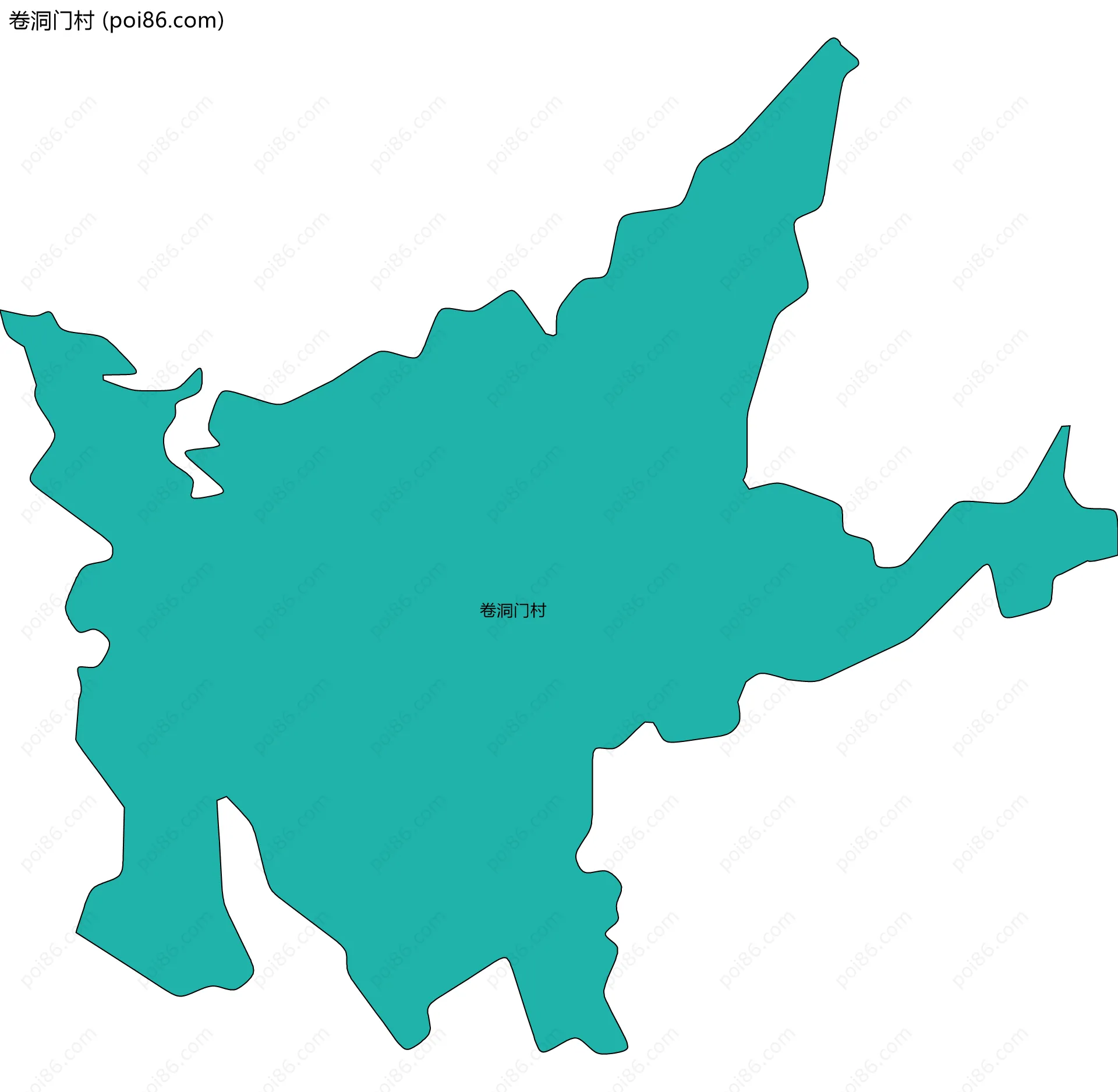 卷洞门村边界地图