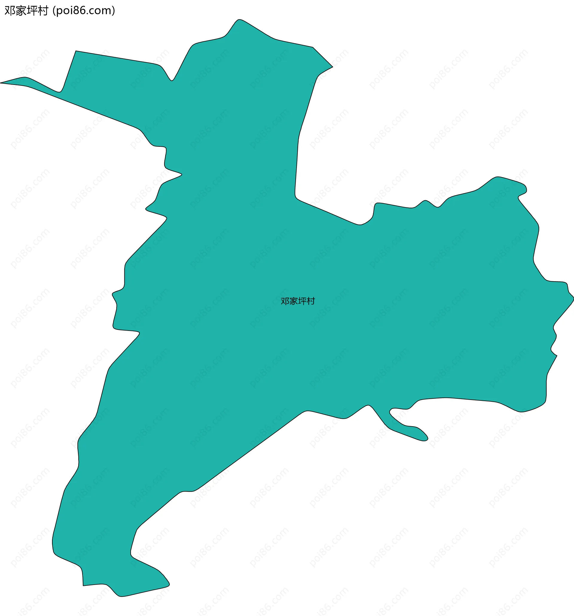 邓家坪村边界地图