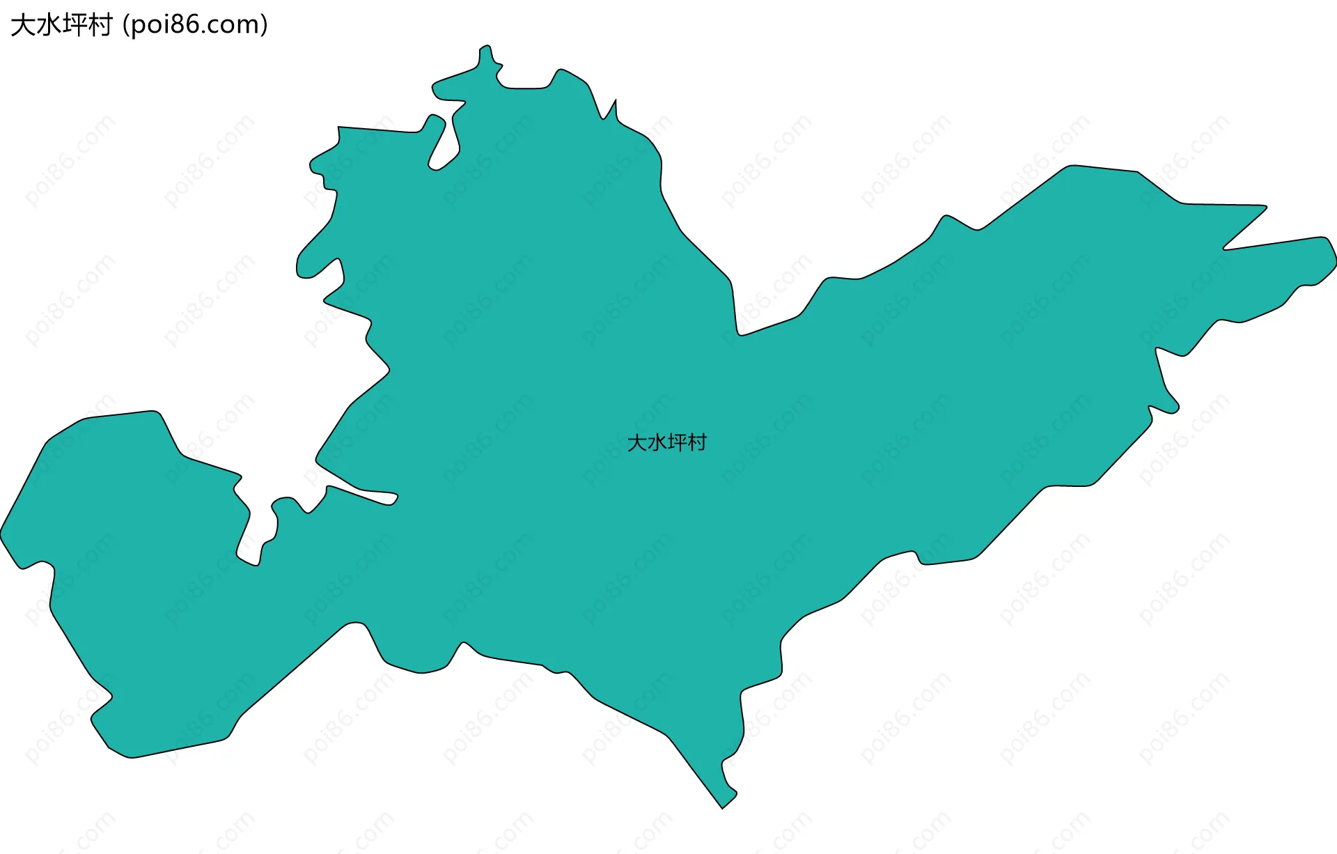 大水坪村边界地图