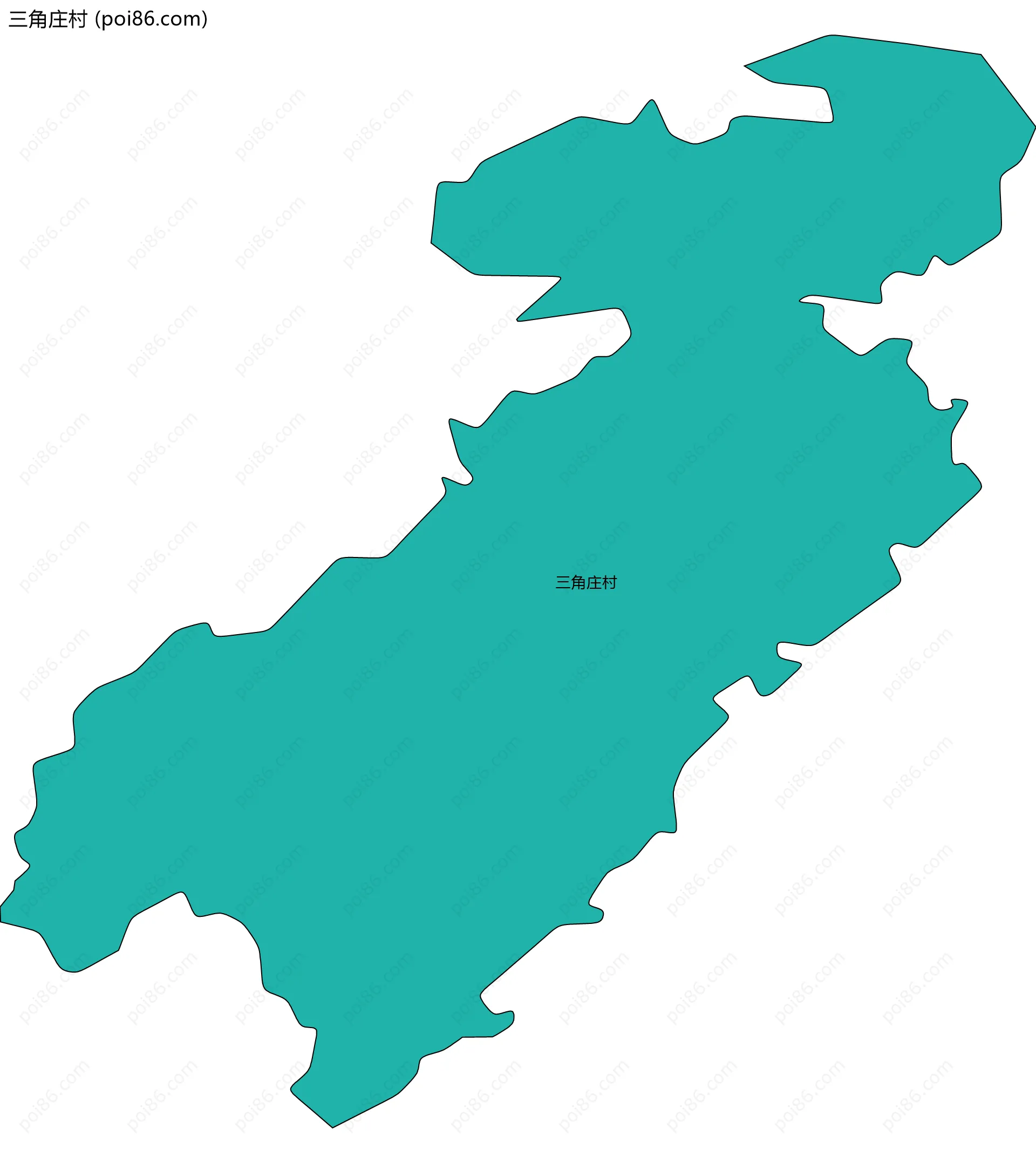 三角庄村边界地图